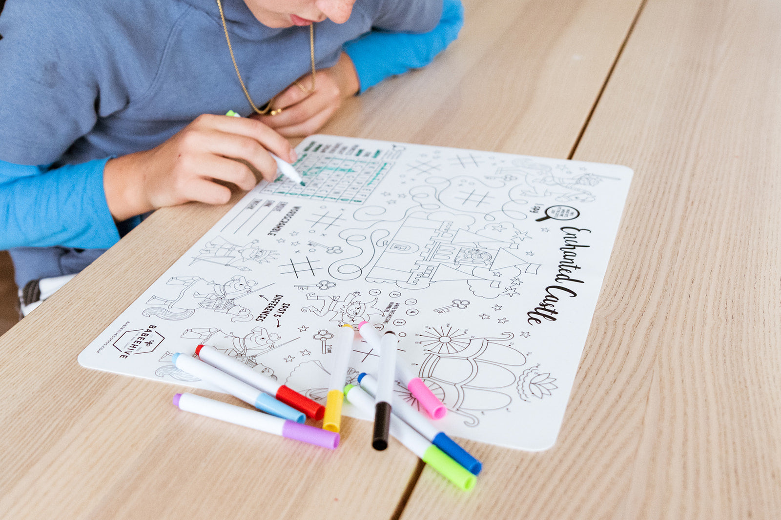 Silicone Reusable Coloring Placemat - 5 New Designs