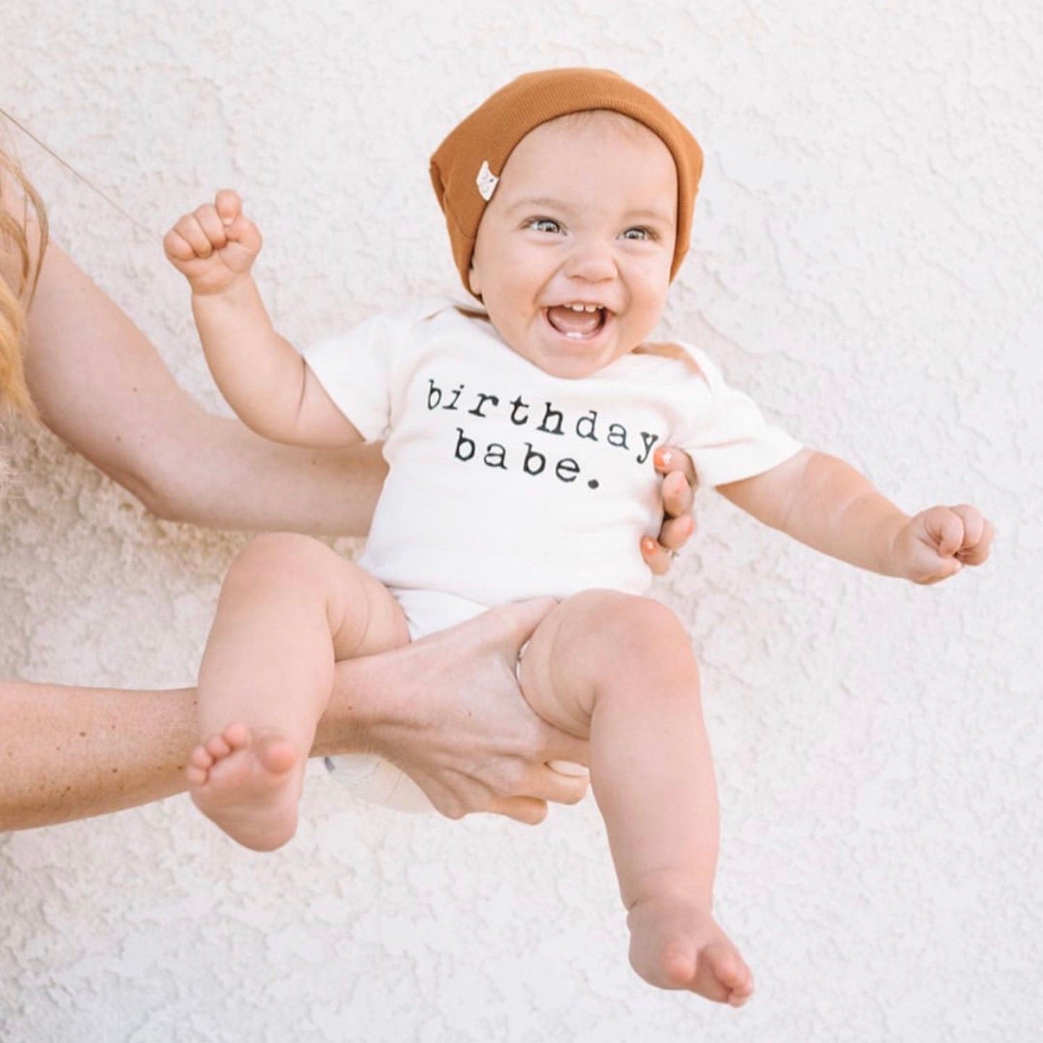 Birthday Babe Organic Cotton Baby Bodysuit Short Sleeve