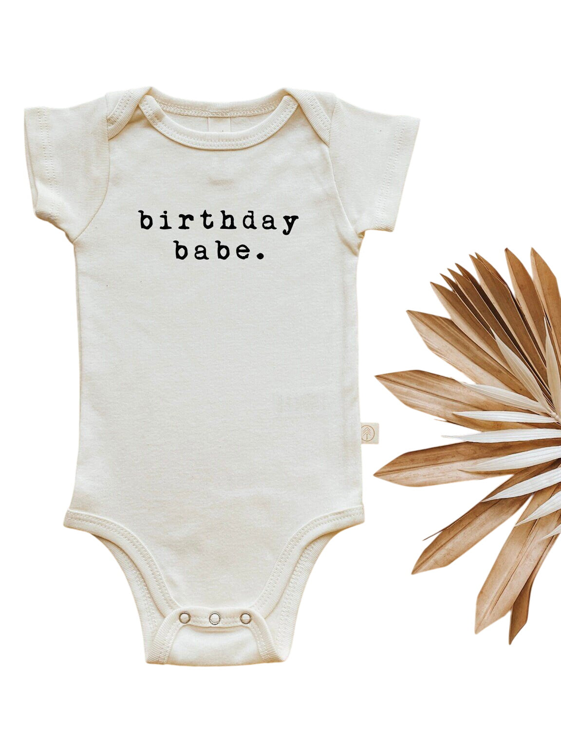 Birthday Babe Organic Cotton Baby Bodysuit Short Sleeve