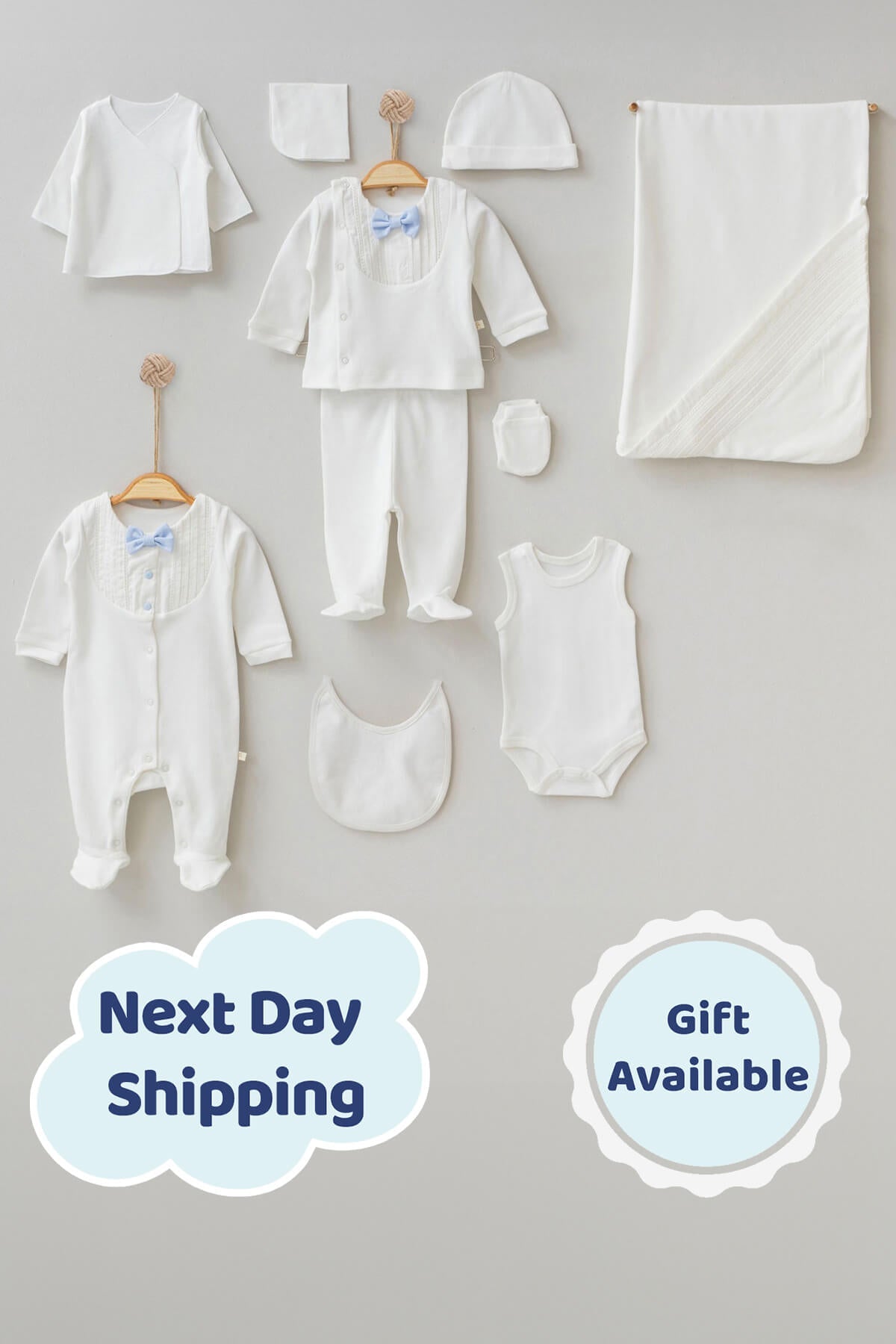 Alex Baby Blue Newborn Coming Home Set (10 Pcs)