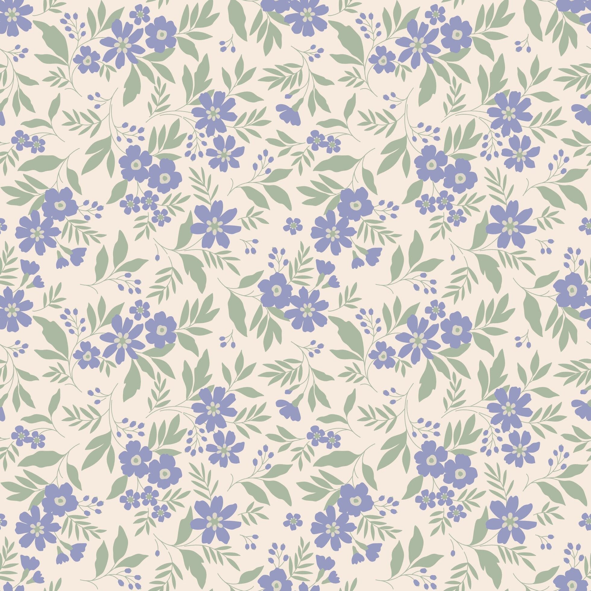 Baby Doll Dress - Vintage Flower Purple