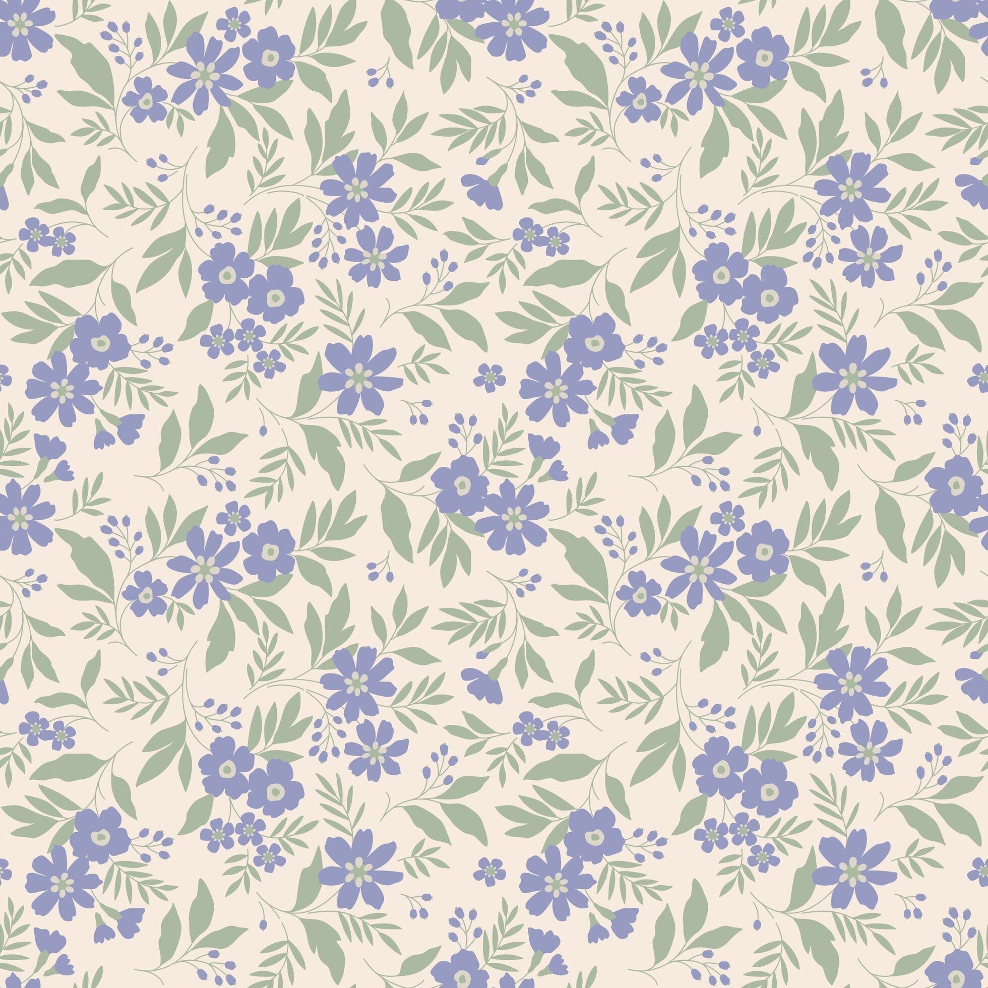 Baby Doll Dress - Vintage Flower Purple