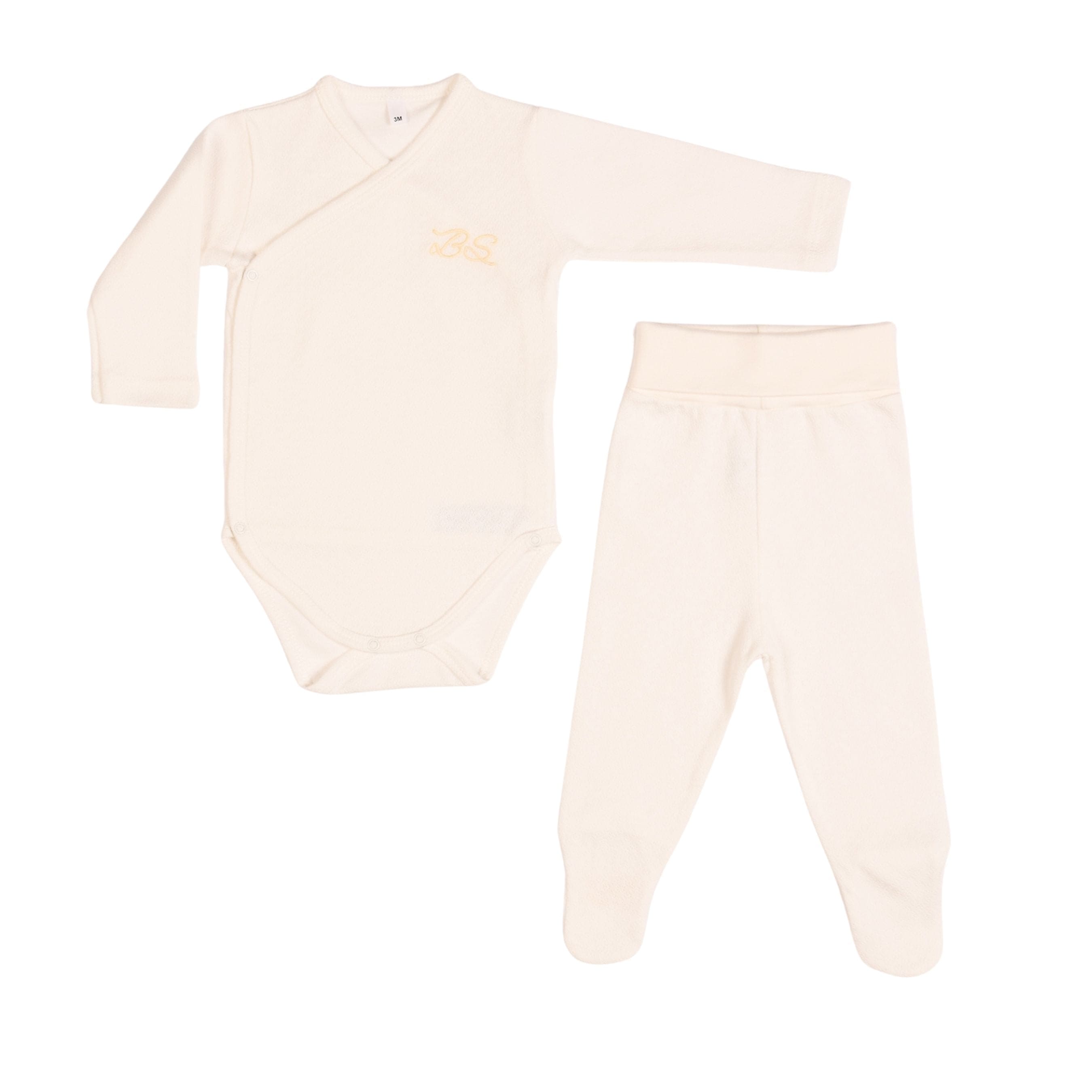 Essentials | Baby Girls Light Pink And Ivory Leggings Set (4)