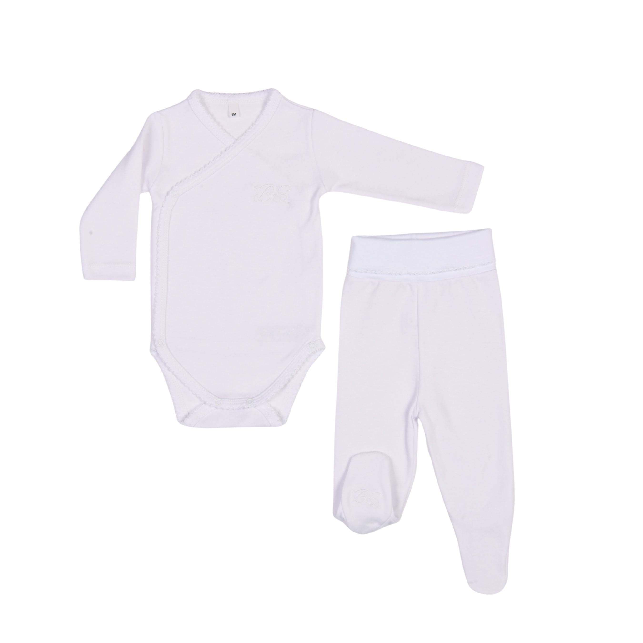 Essentials | Baby White Cardigan & Leggings Set (5)