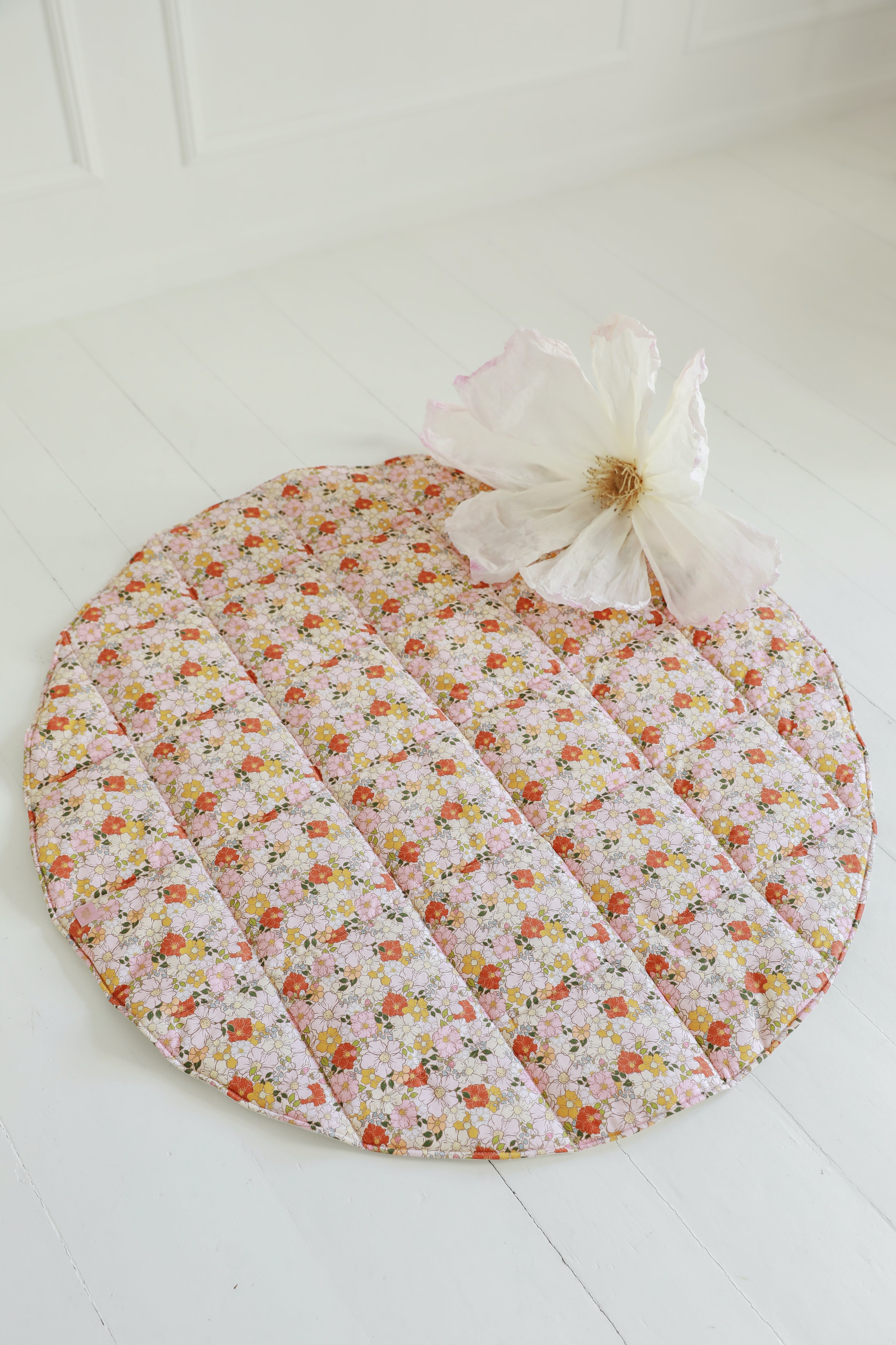 “spring Garden” Round Cotton Mat