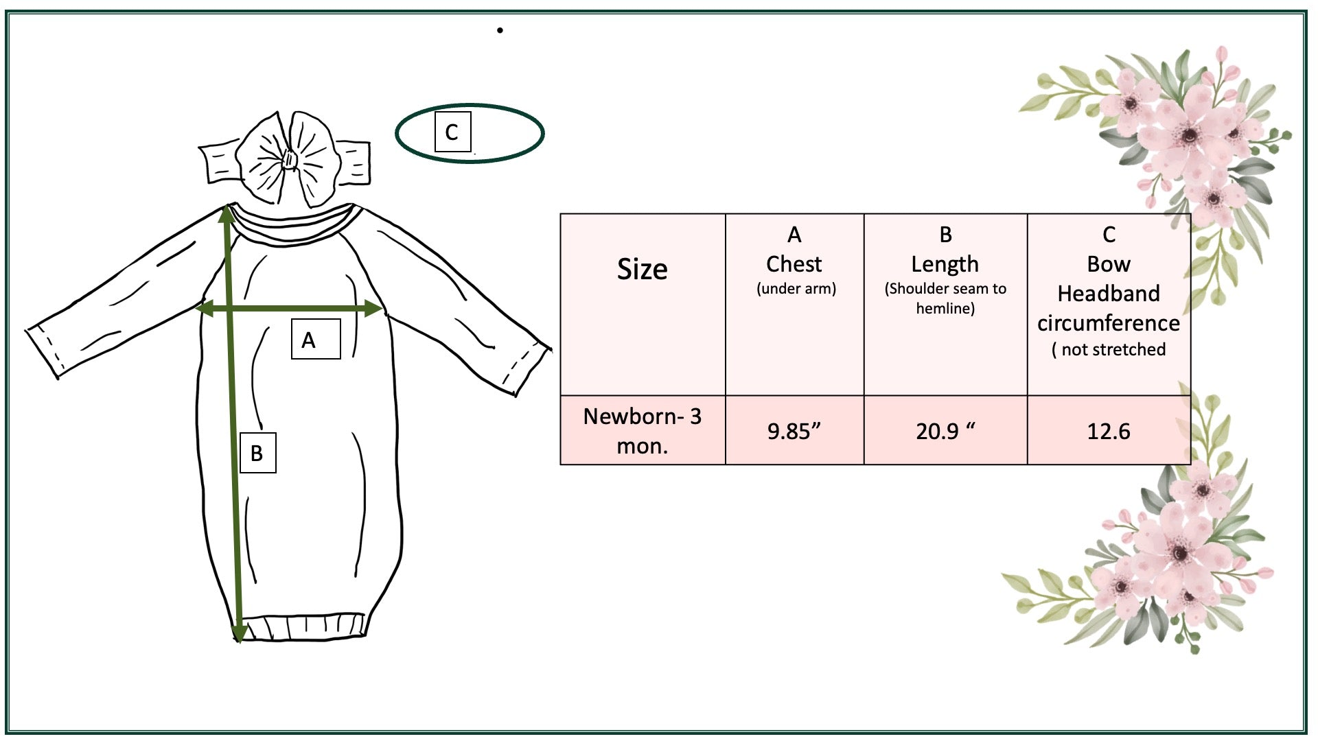Flower Power Baby Gown
