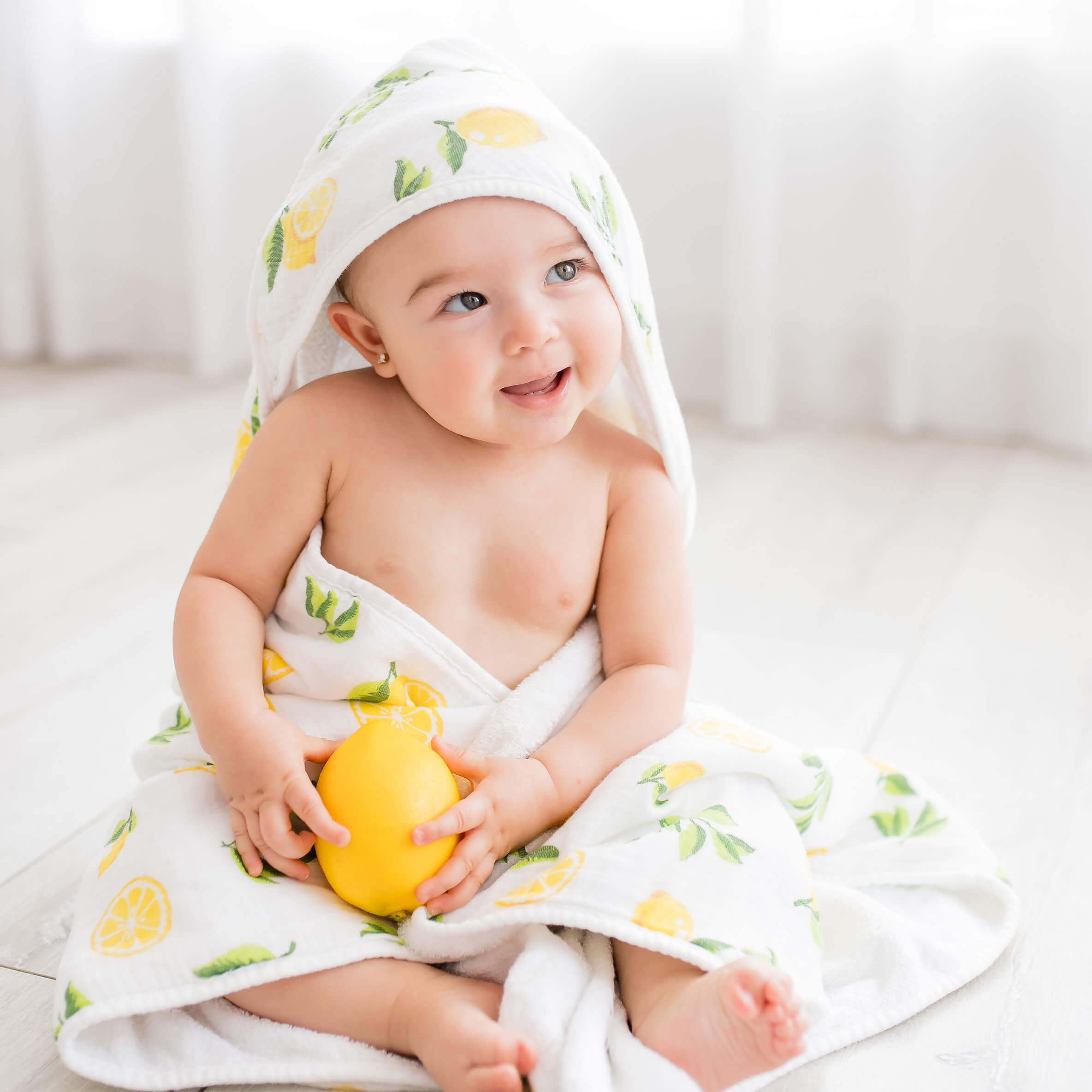 Bamboo Viscose Lemon Hooded Towel