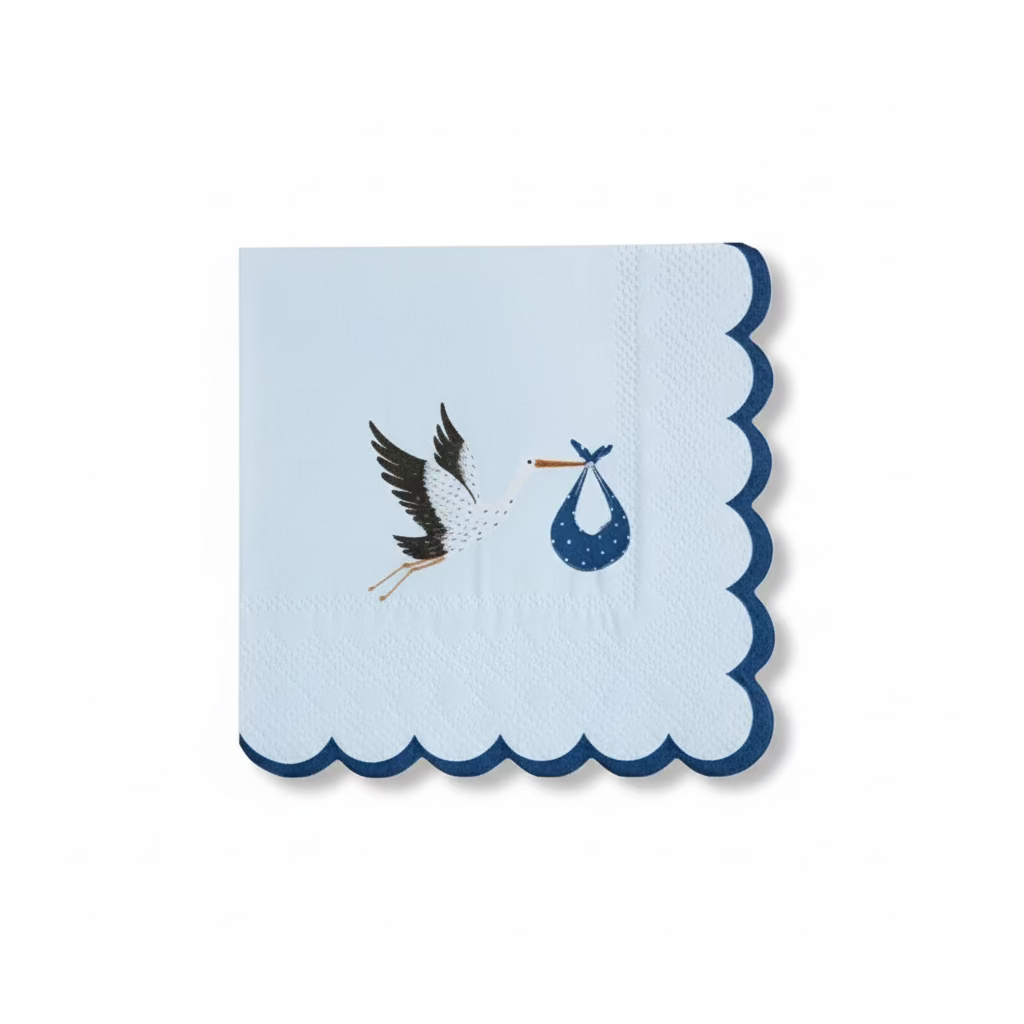 Blue Baby Shower Napkins (set Of 16)