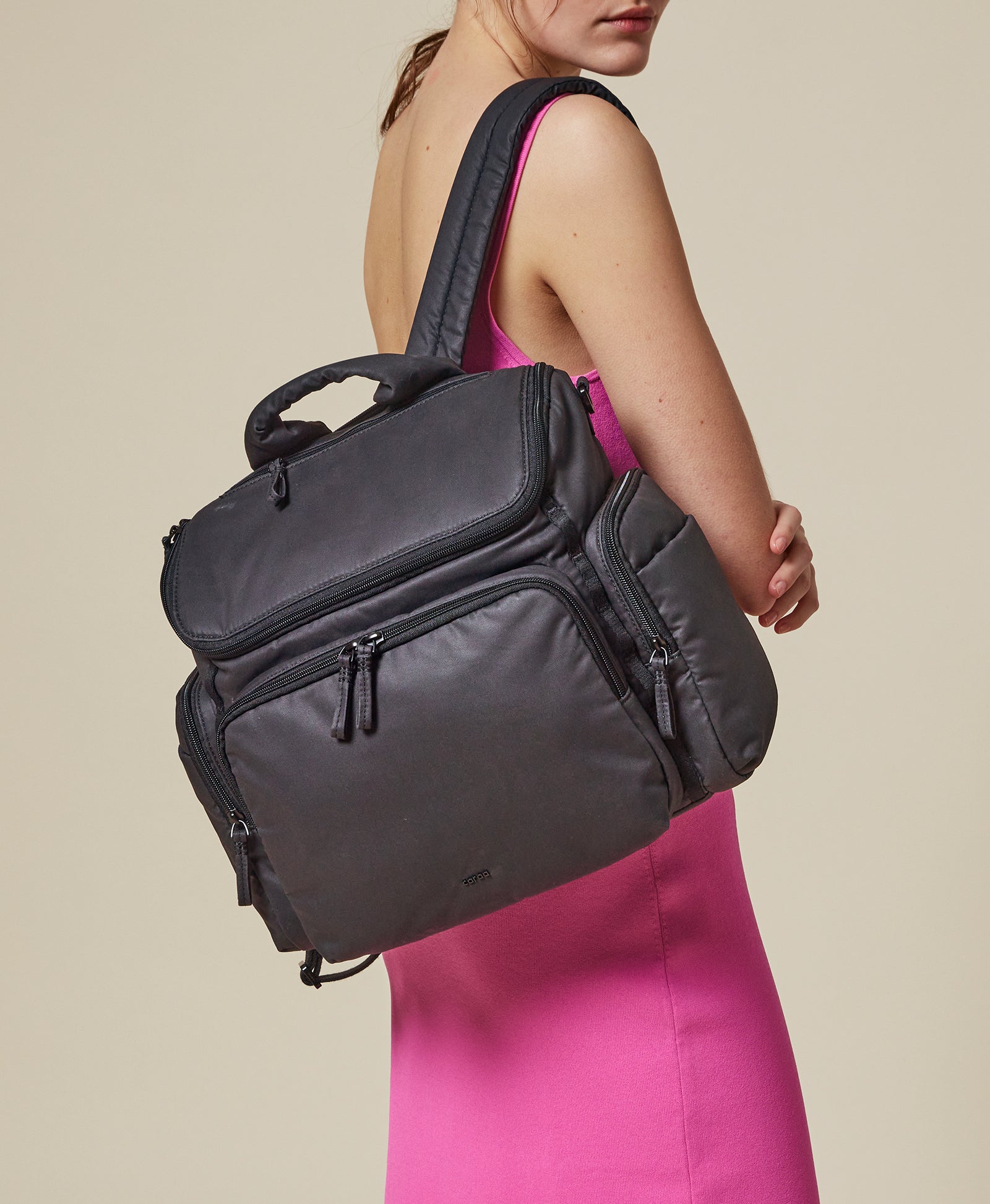 Baby Bag Cotton Medium In Black