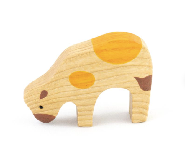 Wooden Baby Cow Toy