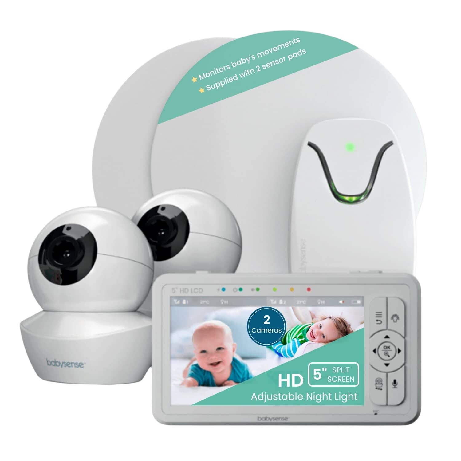 Babysense True Sleep: Video Baby Monitor With Breathing Motion Sleep Monitor, 1 Or 2 Cameras