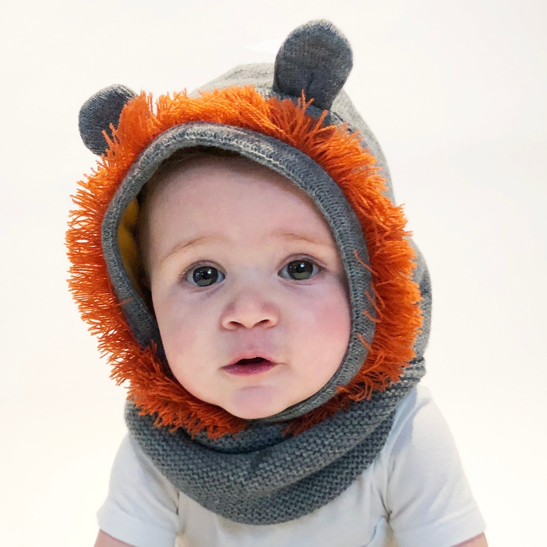 Baby/toddler Knit Balaclava Hat - Leo The Lion