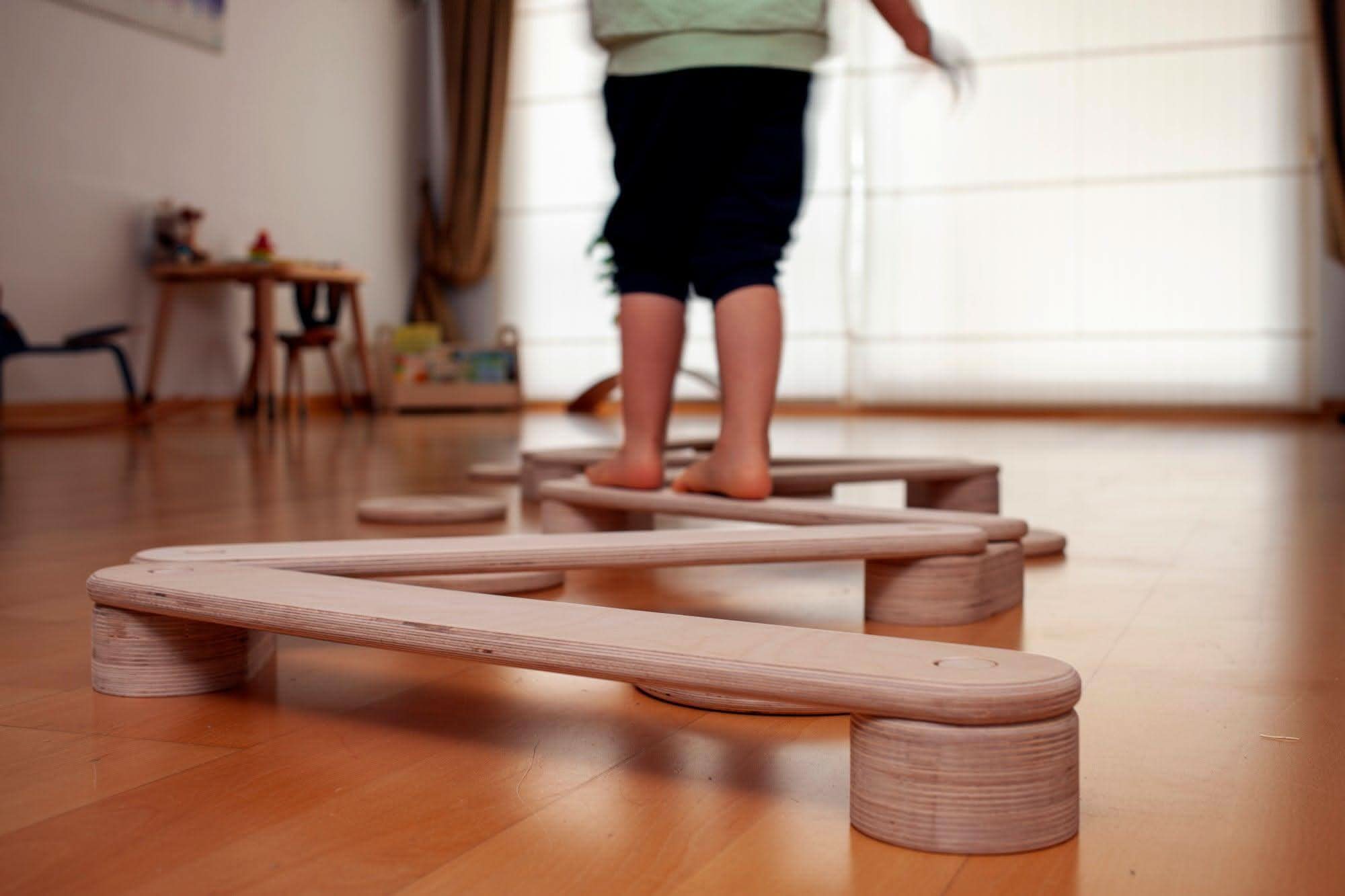 Montessori Balance Beam And Stepping Stones Set