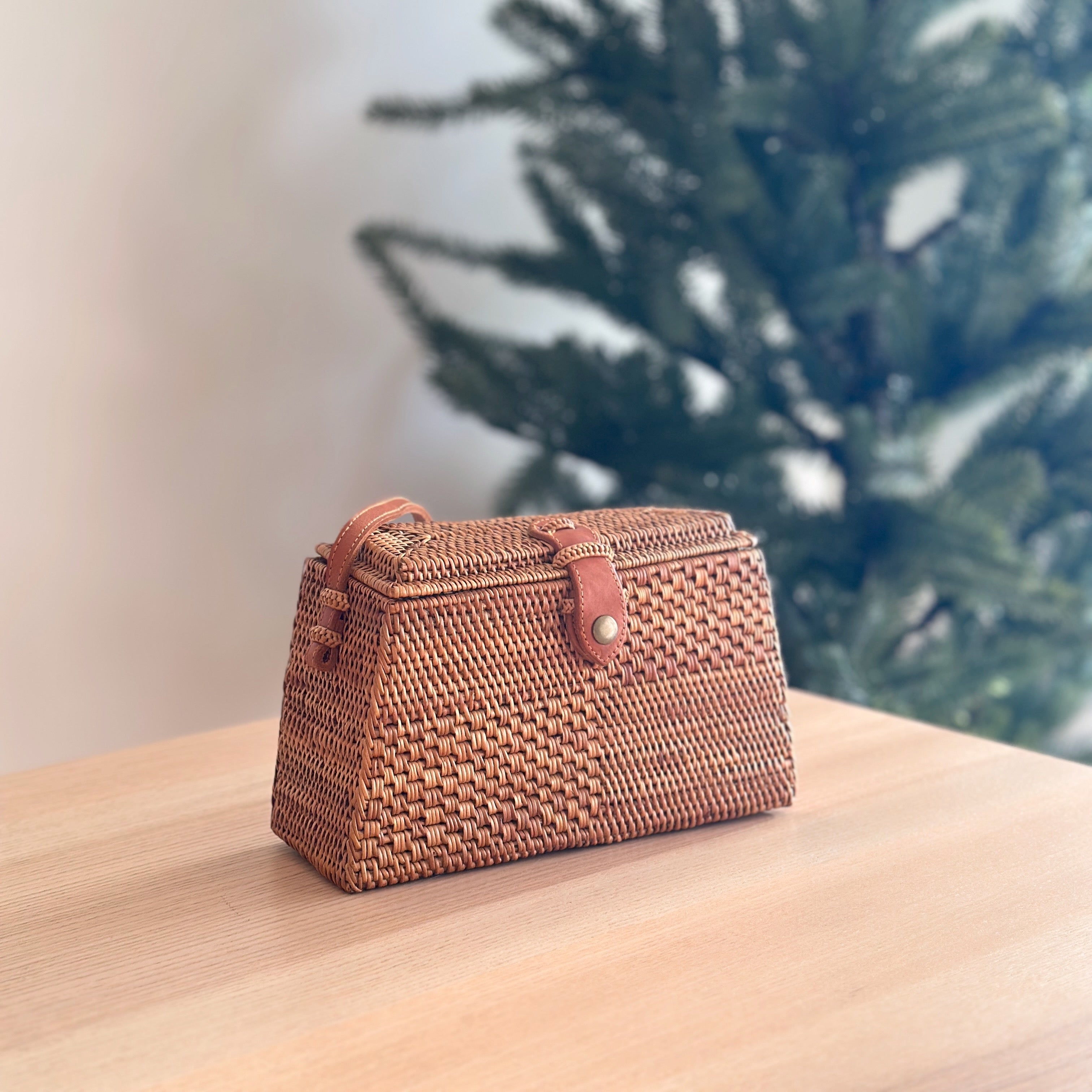 Bali Rattan Crossbody Bag - Maya