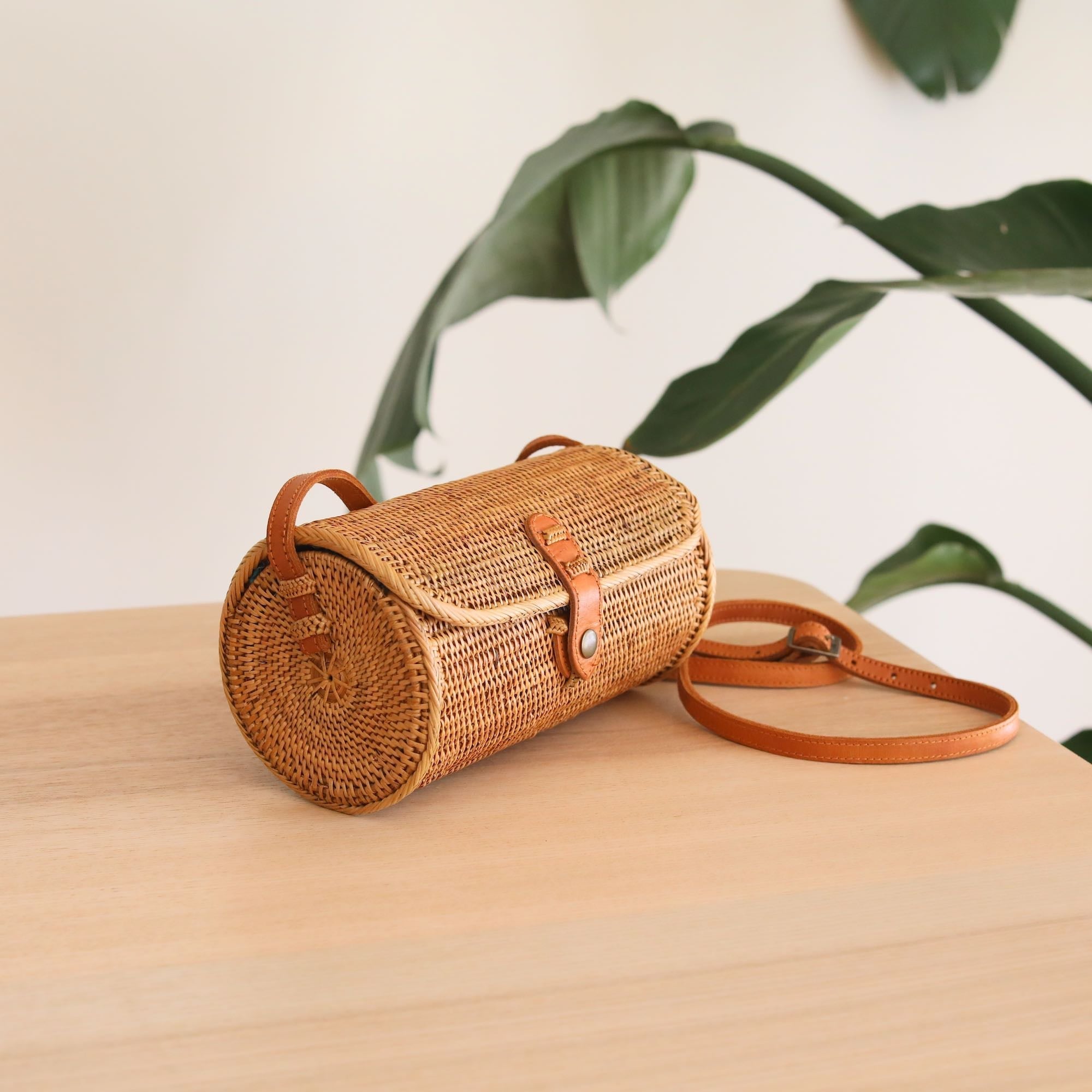 Bali Rattan Crossbody Bag - Tapang