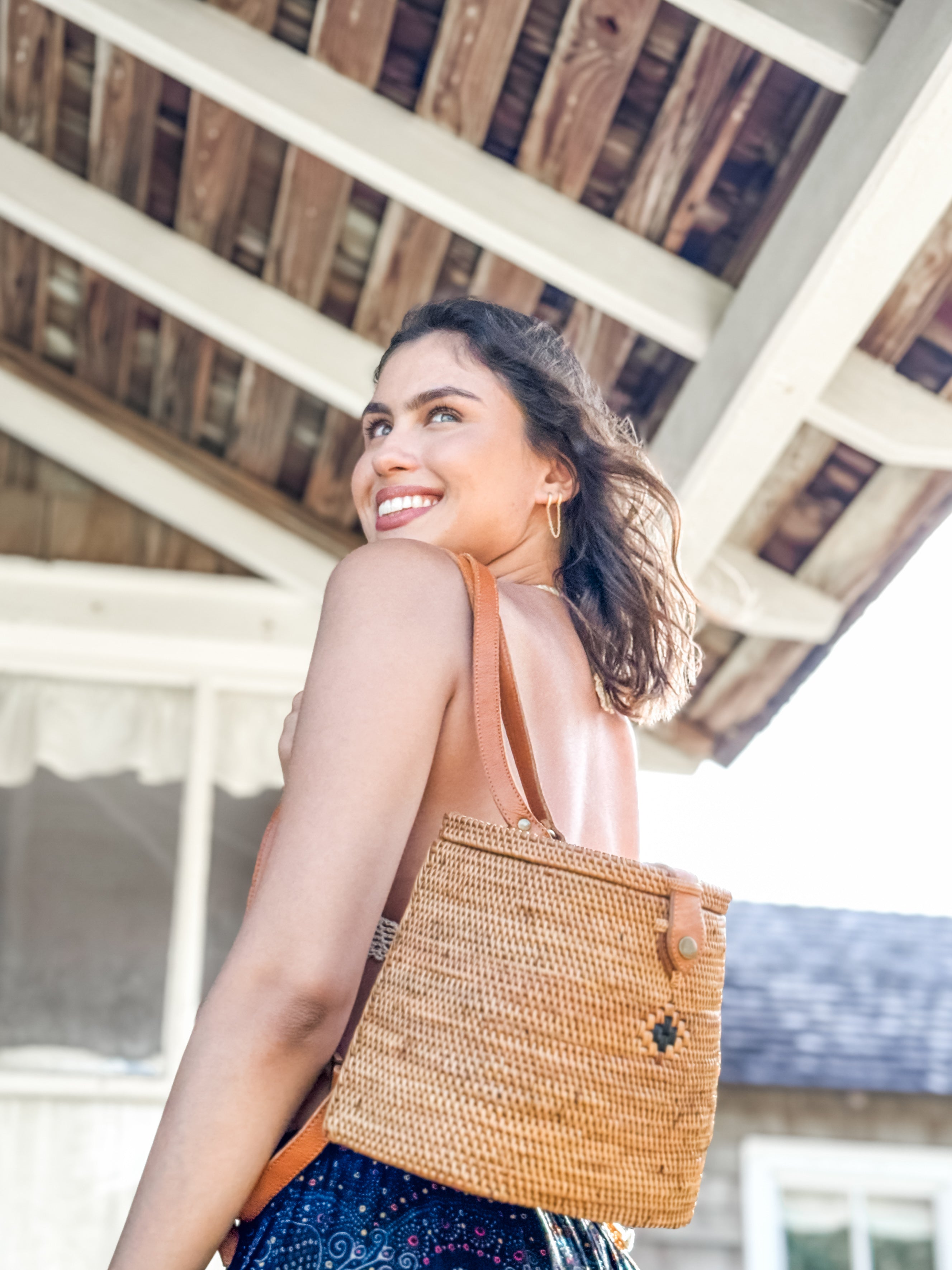 Bali Rattan Mini Backpack