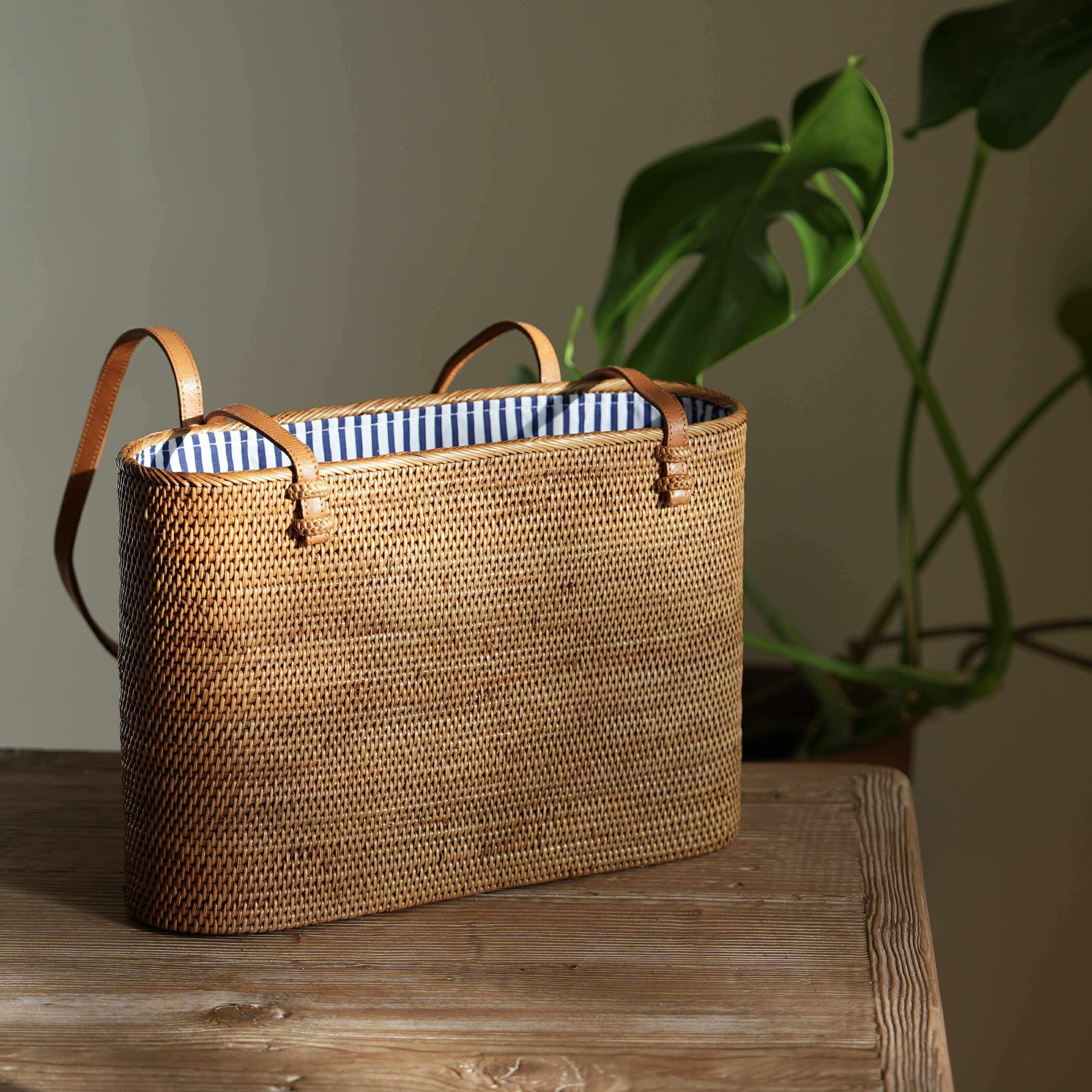 Bali Rattan Tote Bag - Medium