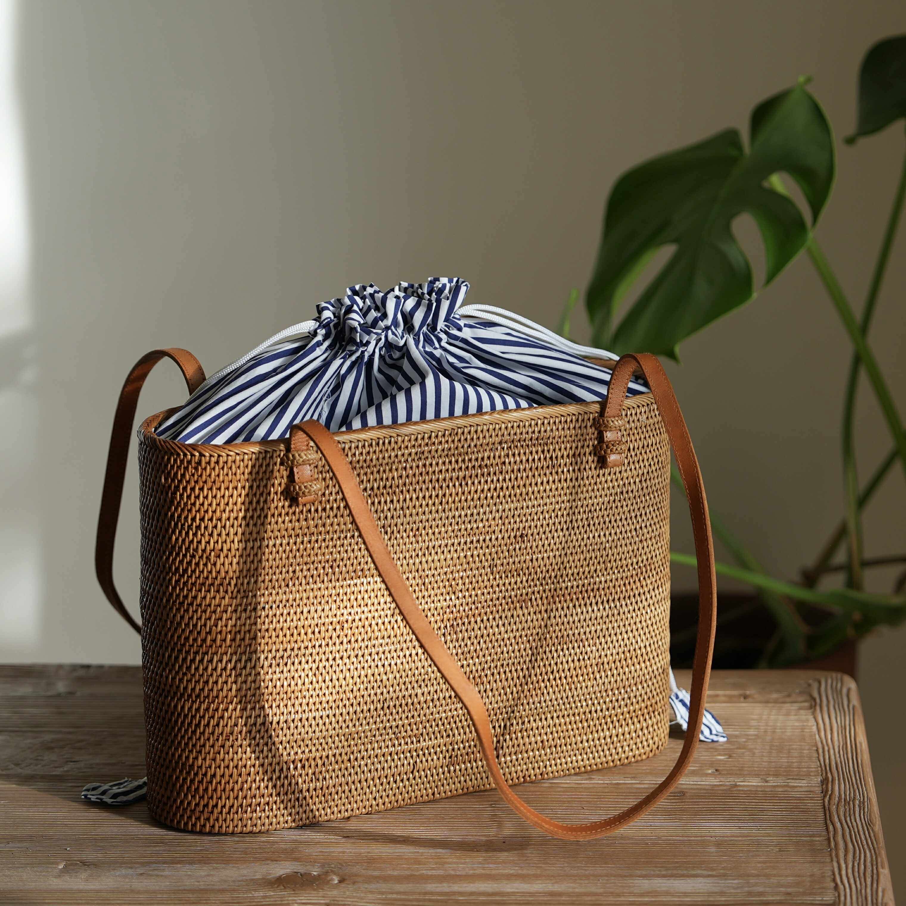 Bali Rattan Tote Bag - Medium
