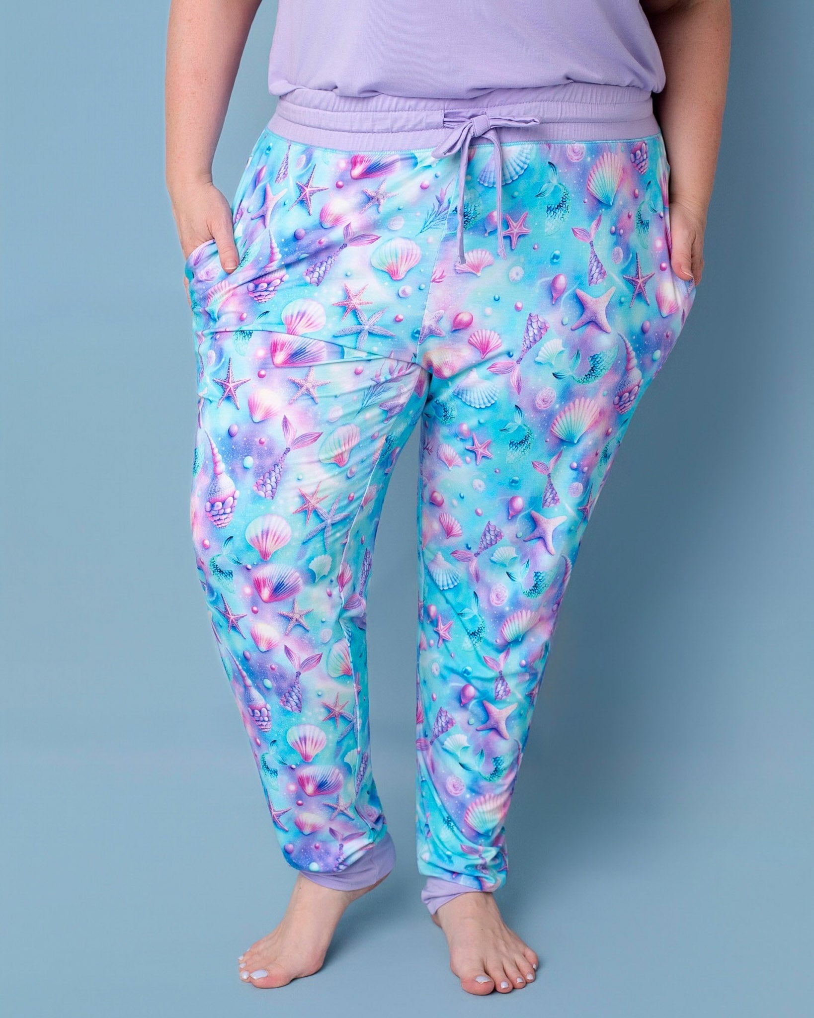 Magical Mermaid Shells | Women's Bamboo Jogger Pajama Pants
