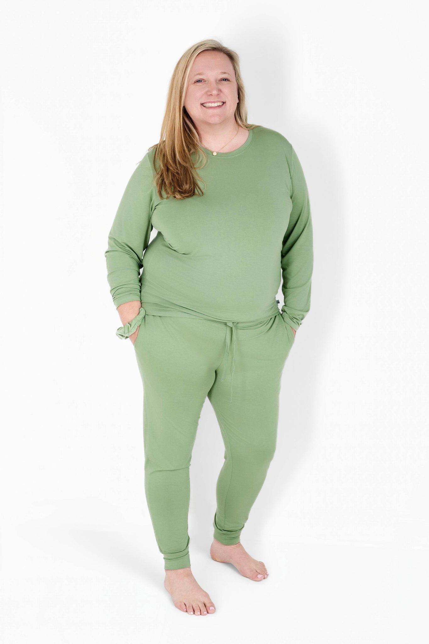 Sage Green | Adult Bamboo Long Sleeve Top