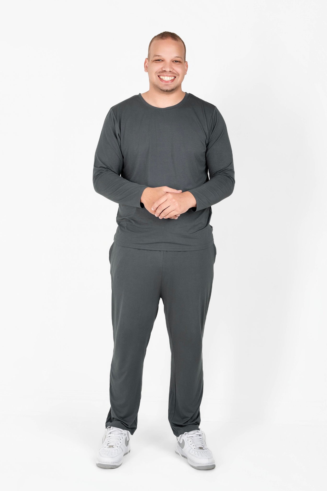 Charcoal | Adult Bamboo Long Sleeve Top
