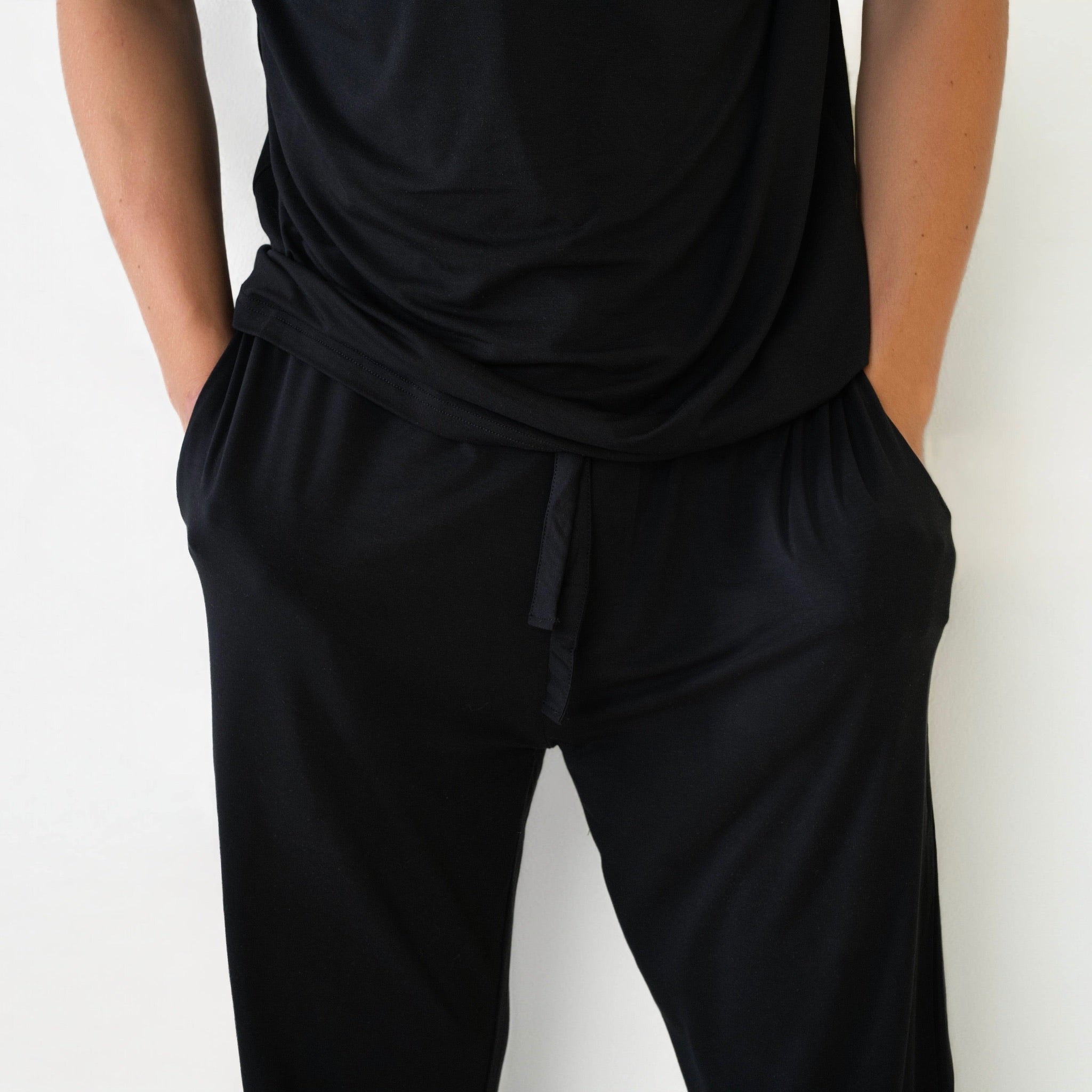 Black | Men's Bamboo Relaxed Lounge Pajama Pants