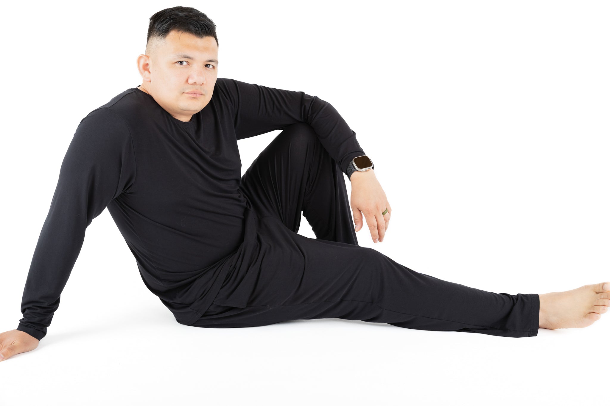 Black | Adult Bamboo Long Sleeve Top