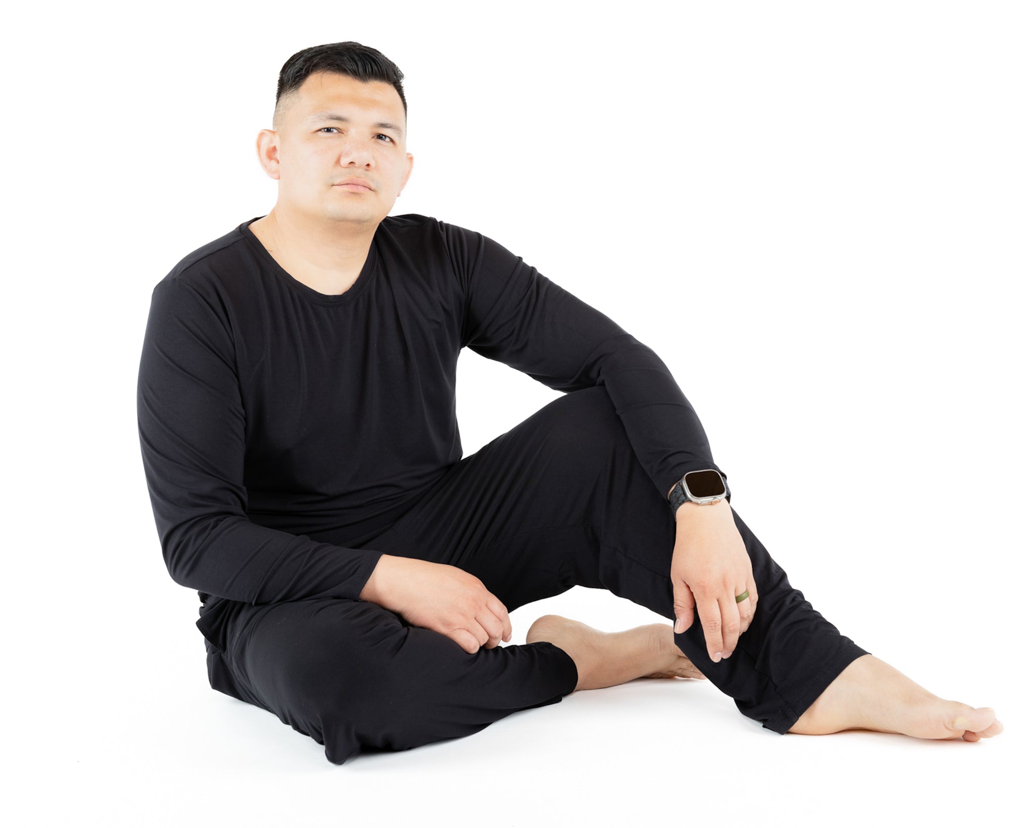 Black | Men's Bamboo Relaxed Lounge Pajama Pants