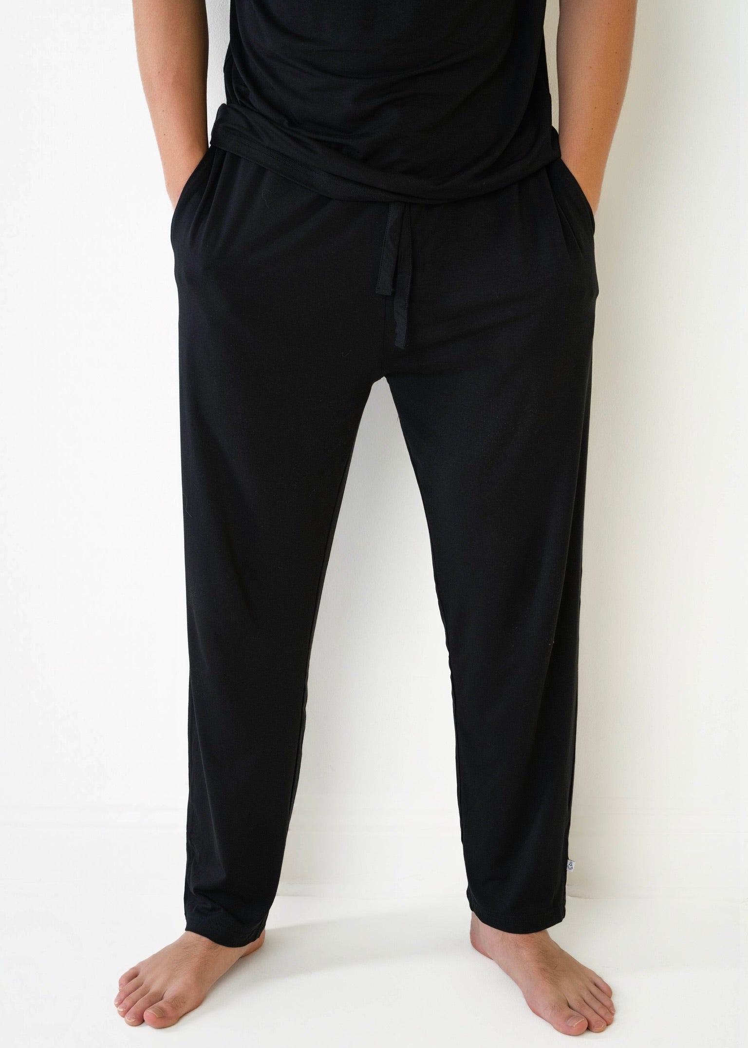 Black | Men's Bamboo Relaxed Lounge Pajama Pants