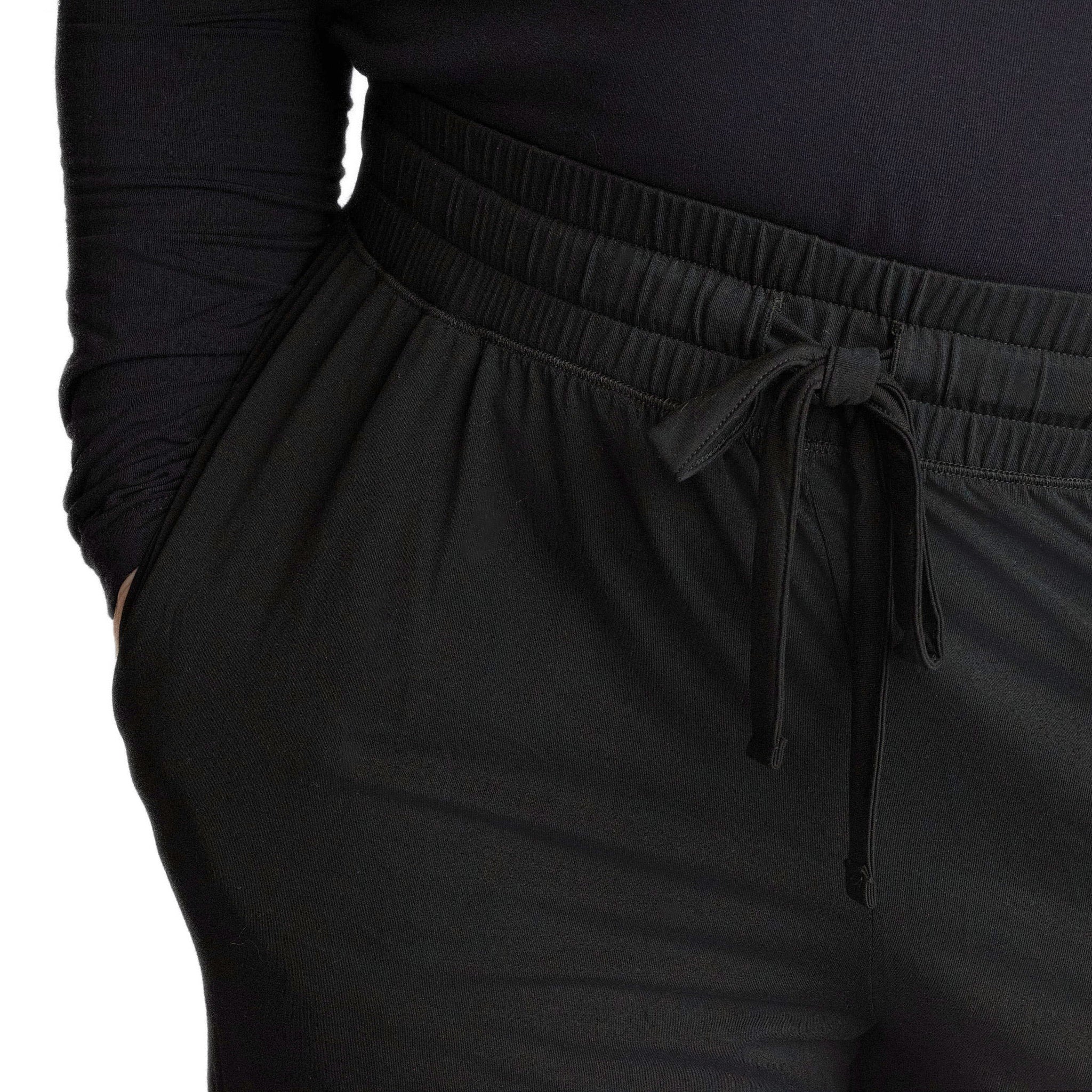 Black | Women's Bamboo Pajama Shorts