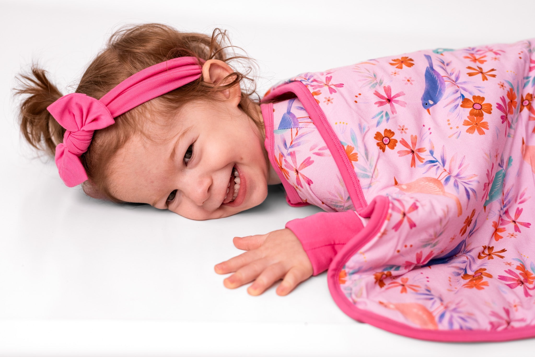 Blooming Birds | Mini Quilted Bamboo Baby Blanket