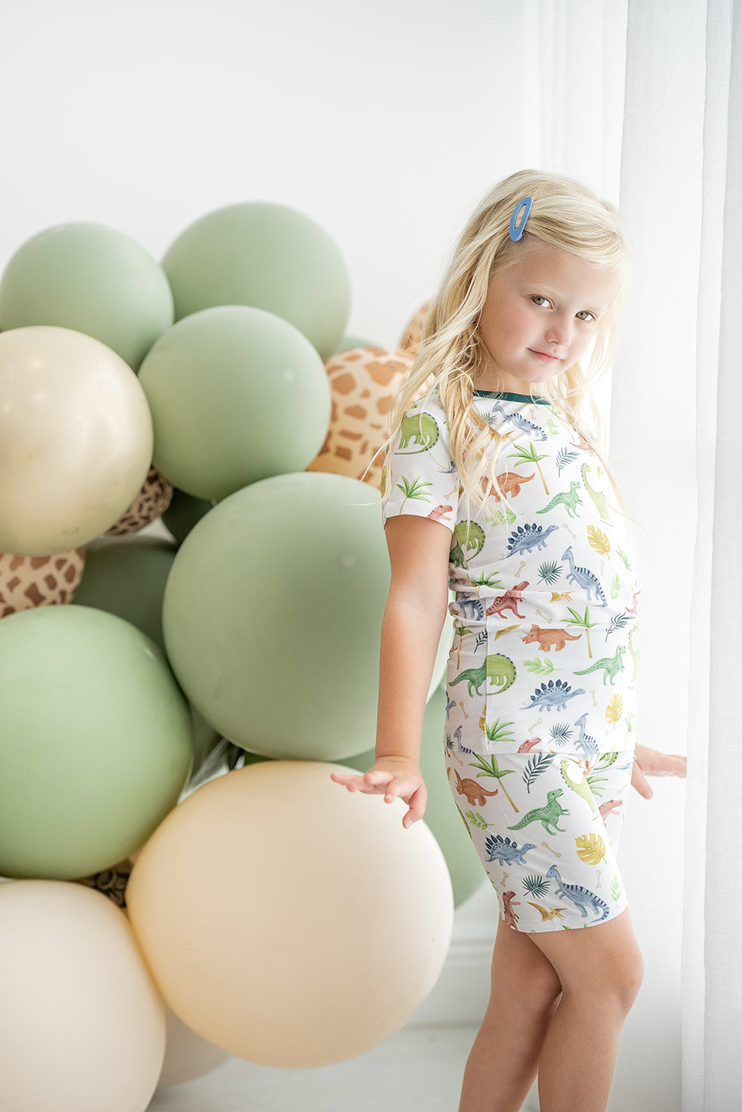 Dinosaur Land | Two-piece Bamboo Short Sleeve Toddler & Kids Apparel Set