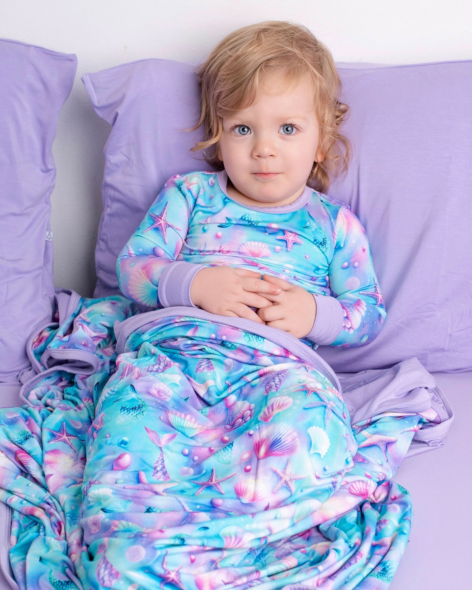 Magical Mermaid Shells | Double Layer Bamboo Toddler Blanket