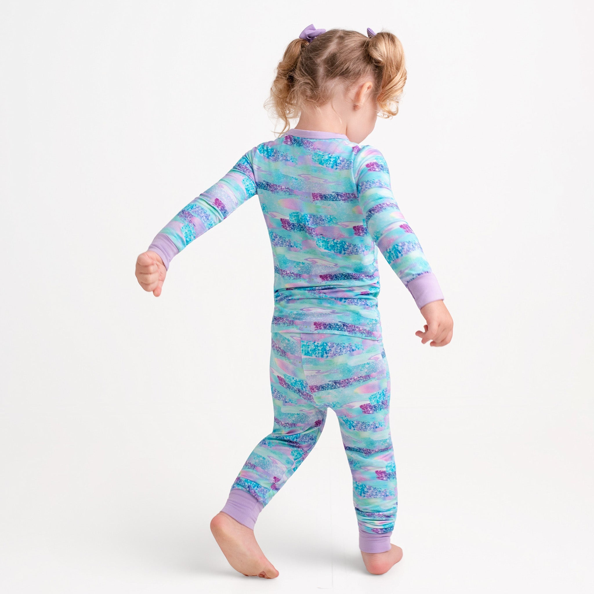 Mermaid Glitter | Two-piece Bamboo Long Sleeve Toddler & Kids Pajamas