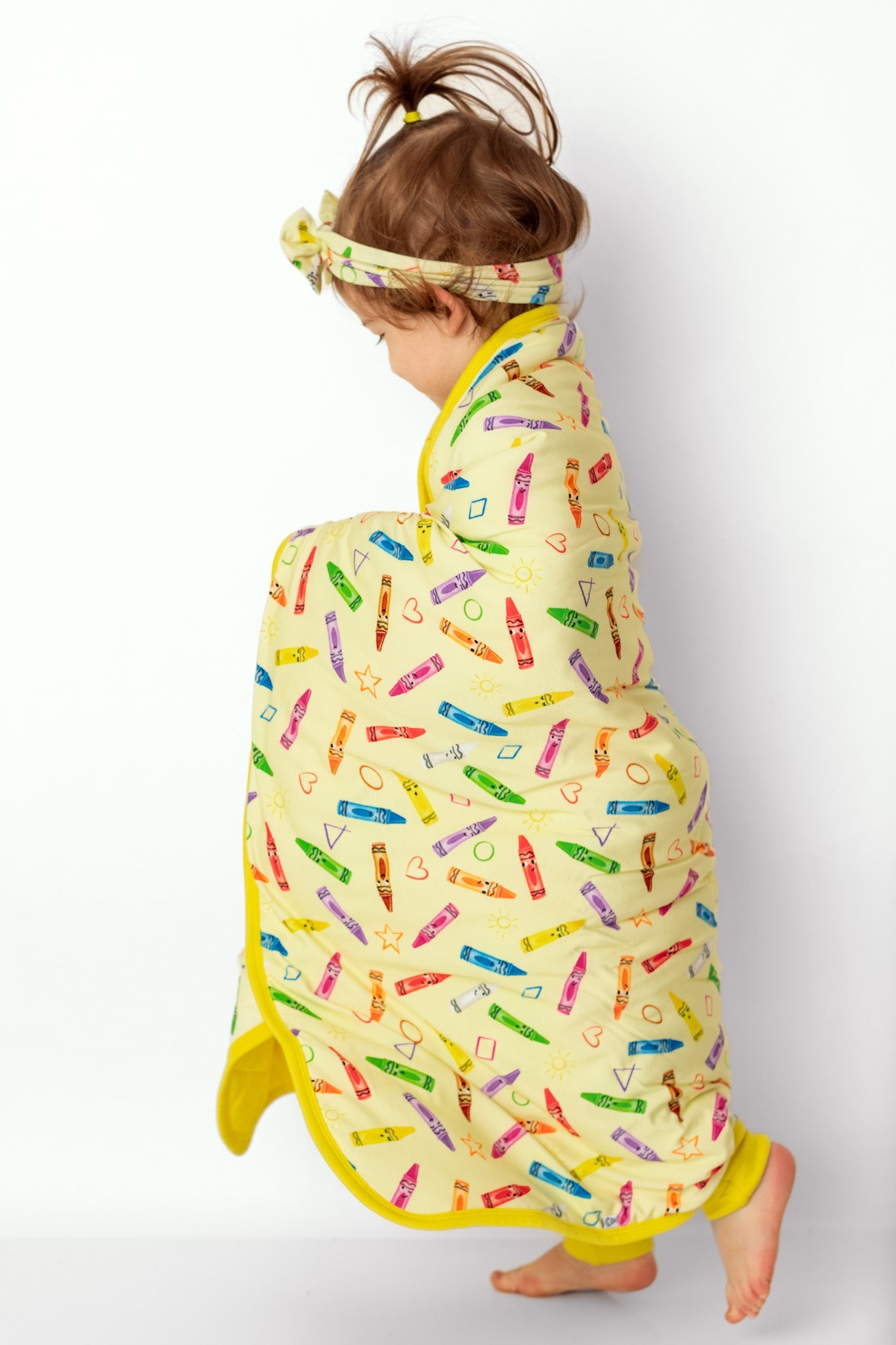 Crayon Crew | Mini Quilted Bamboo Baby Blanket