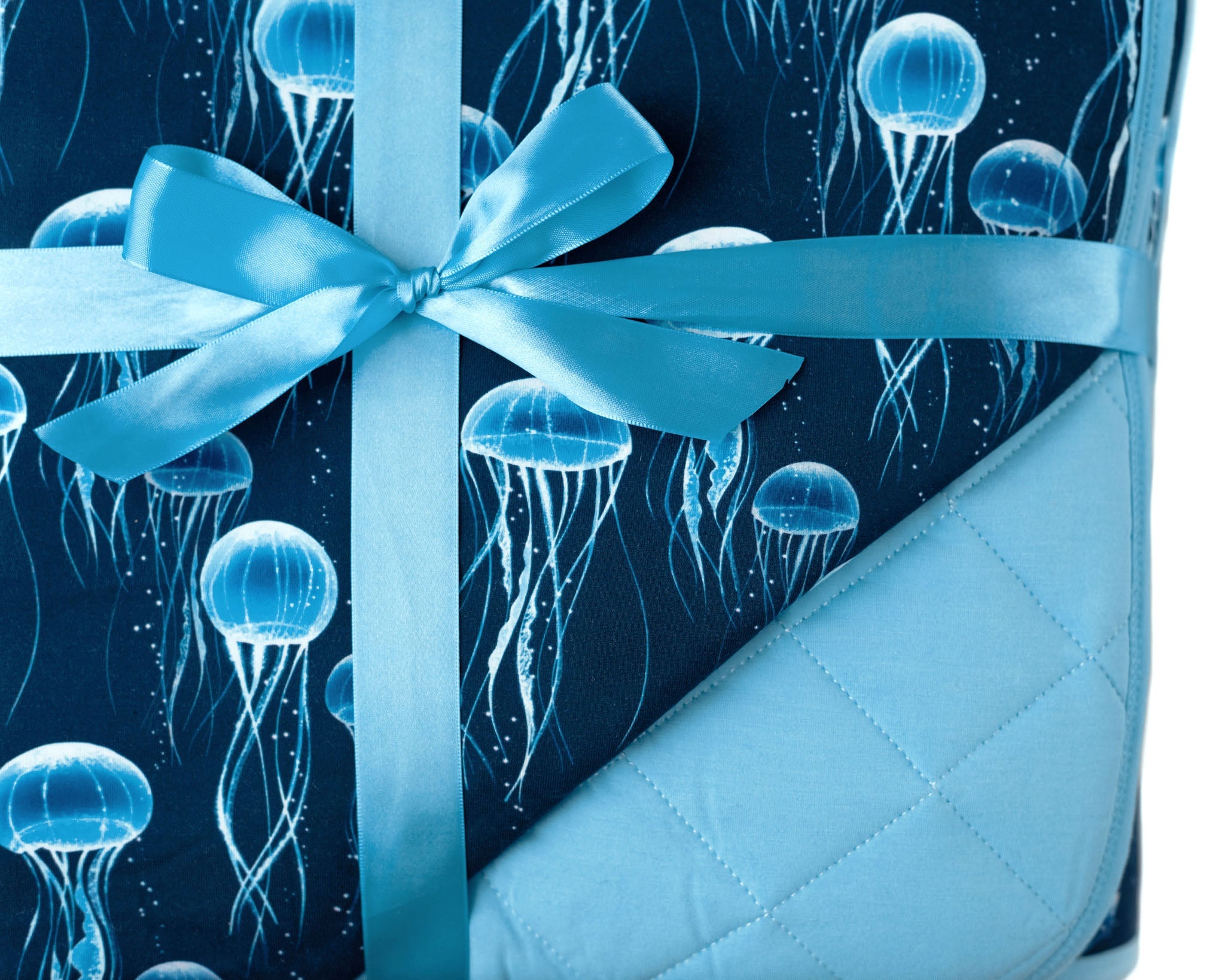 Blue Jellies | Quilted Bamboo Adult Blanket