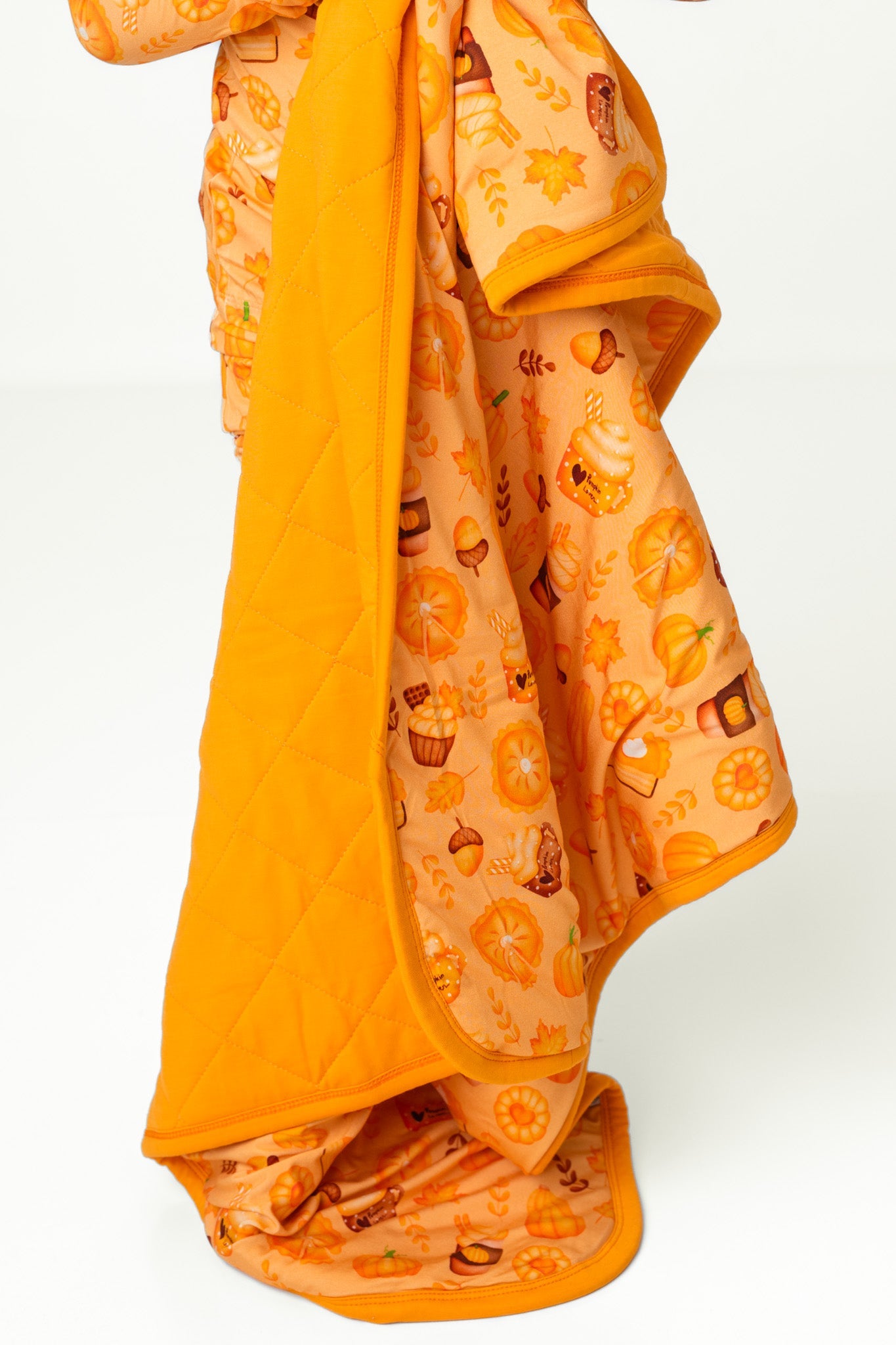 Pumpkin Lover | Mini Quilted Bamboo Baby Blanket