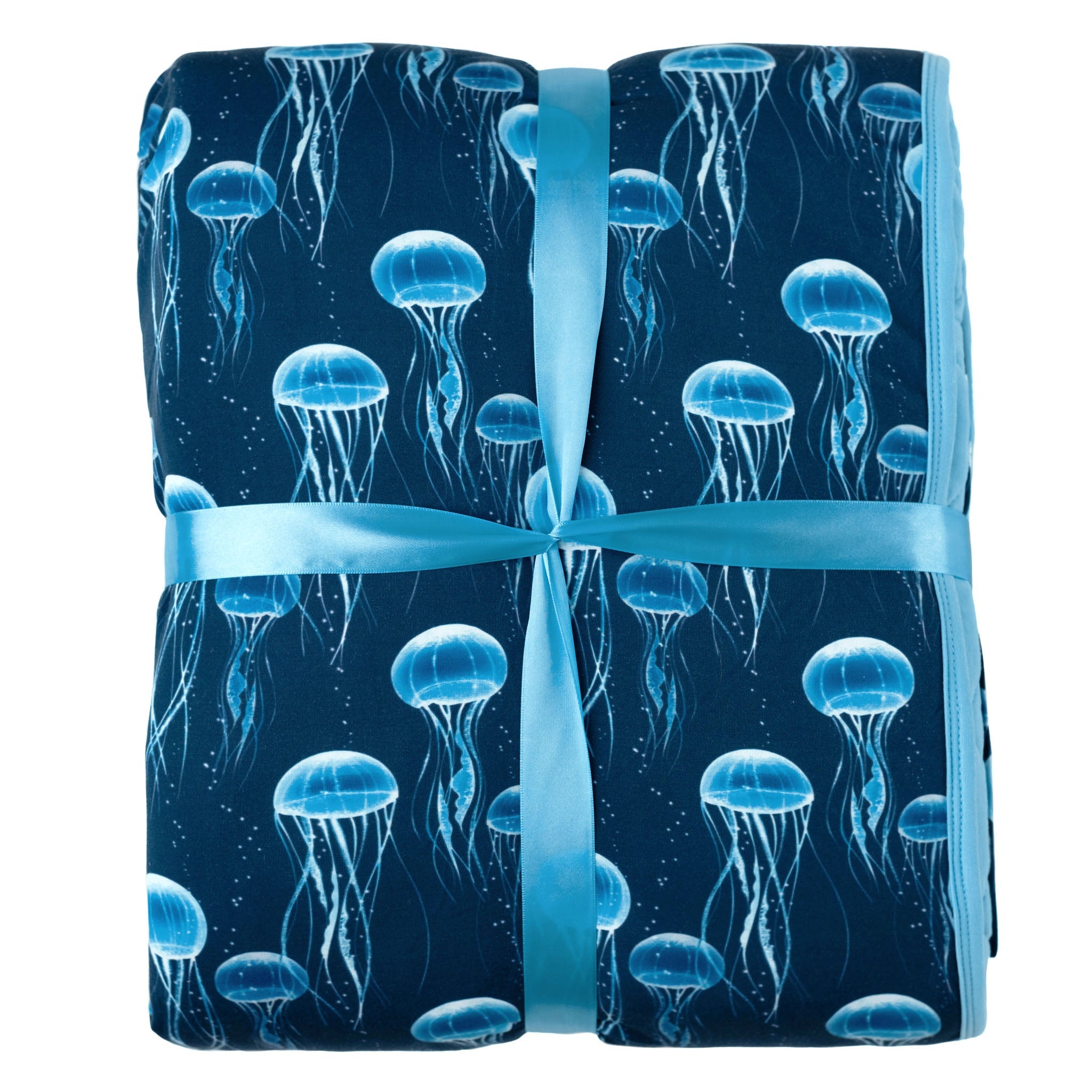 Blue Jellies | Quilted Bamboo Toddler Blanket