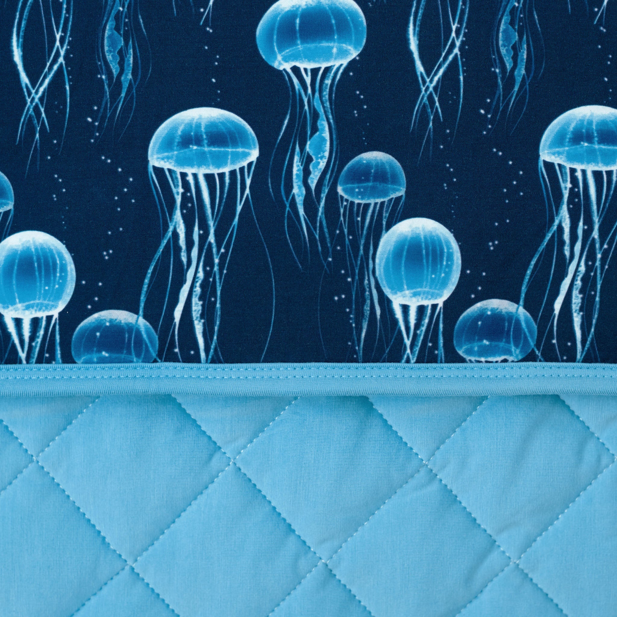 Blue Jellies | Quilted Bamboo Toddler Blanket