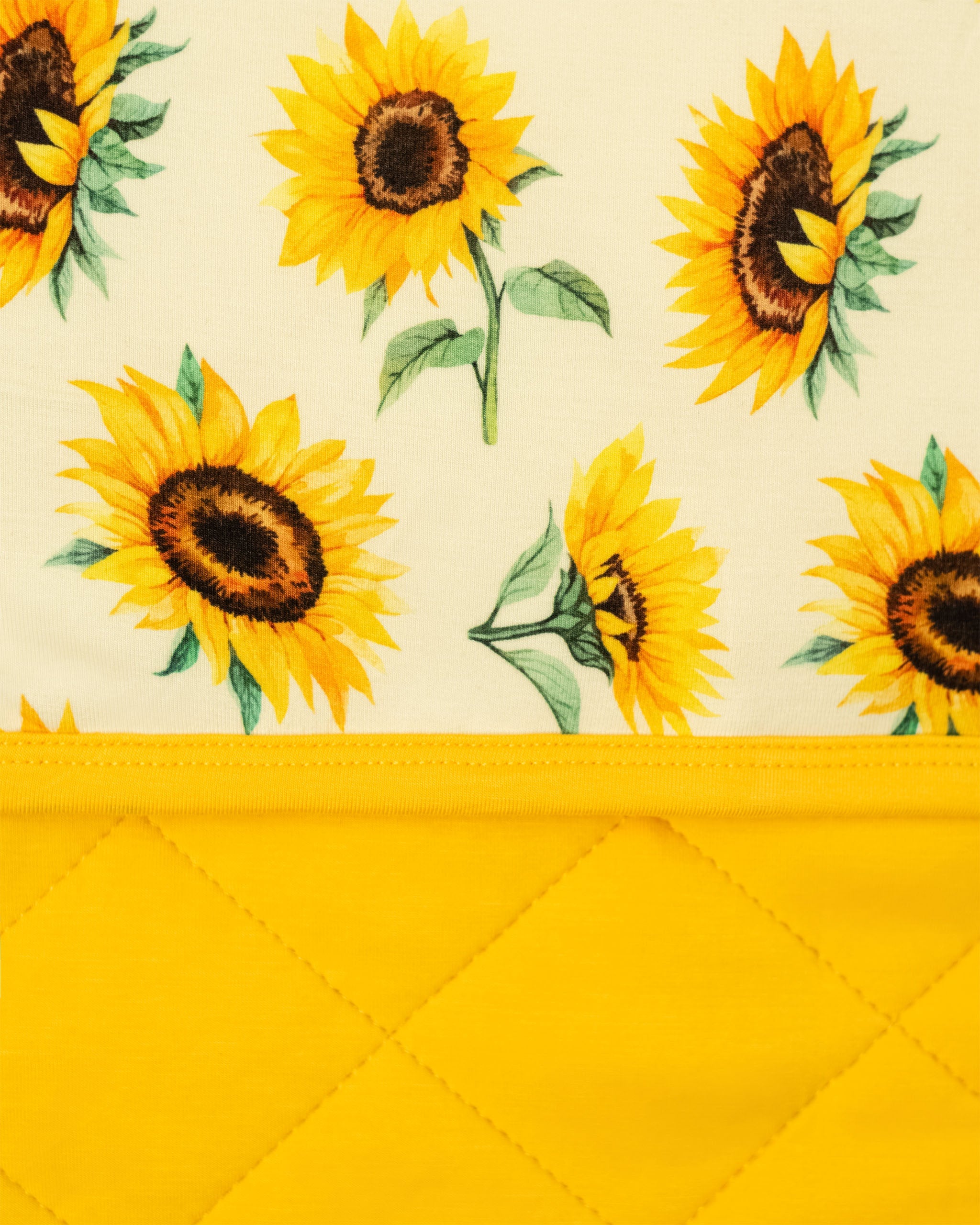 Sunflowers | Quilted Bamboo Toddler Blanket