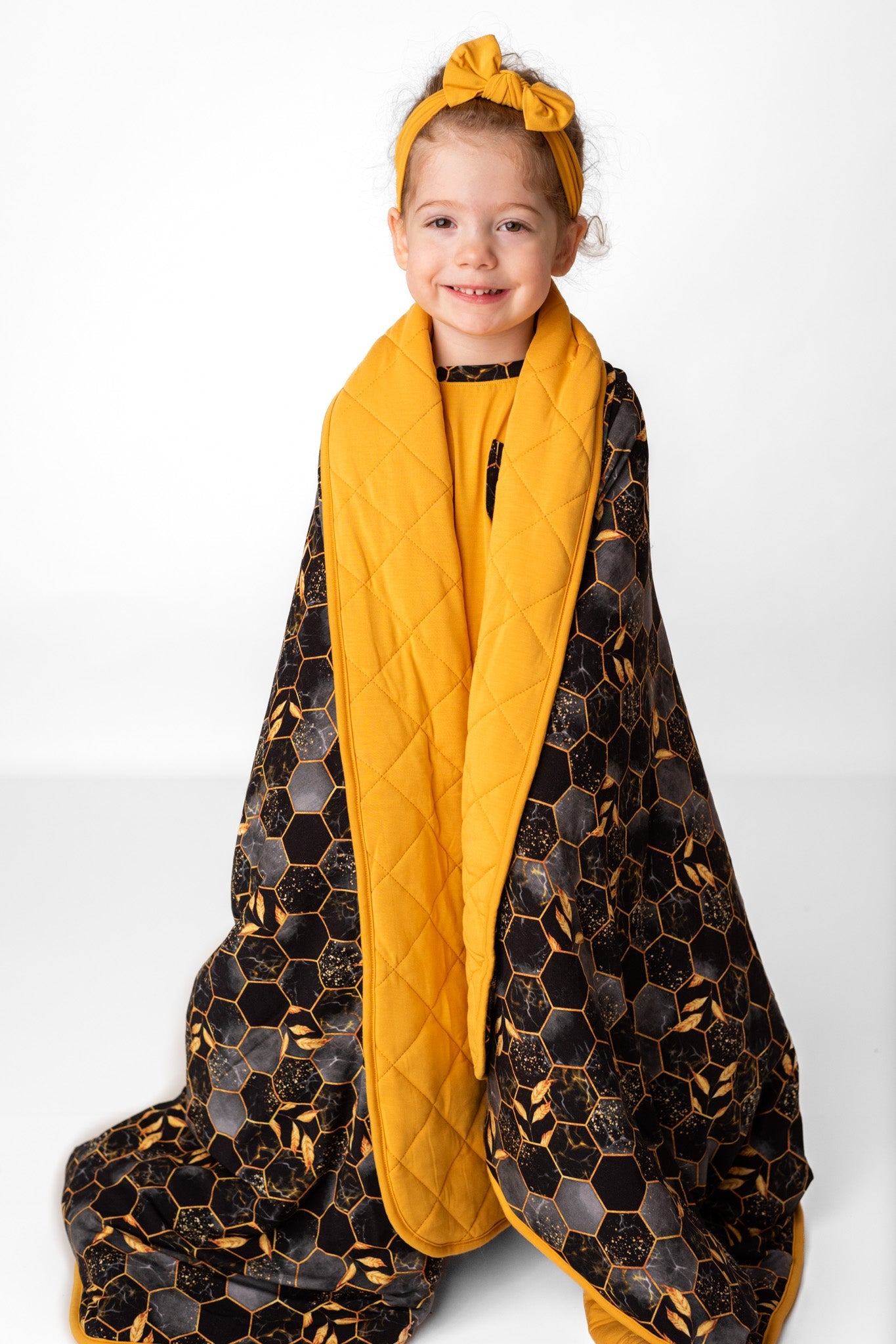 Midnight Honey | Quilted Bamboo Toddler Blanket