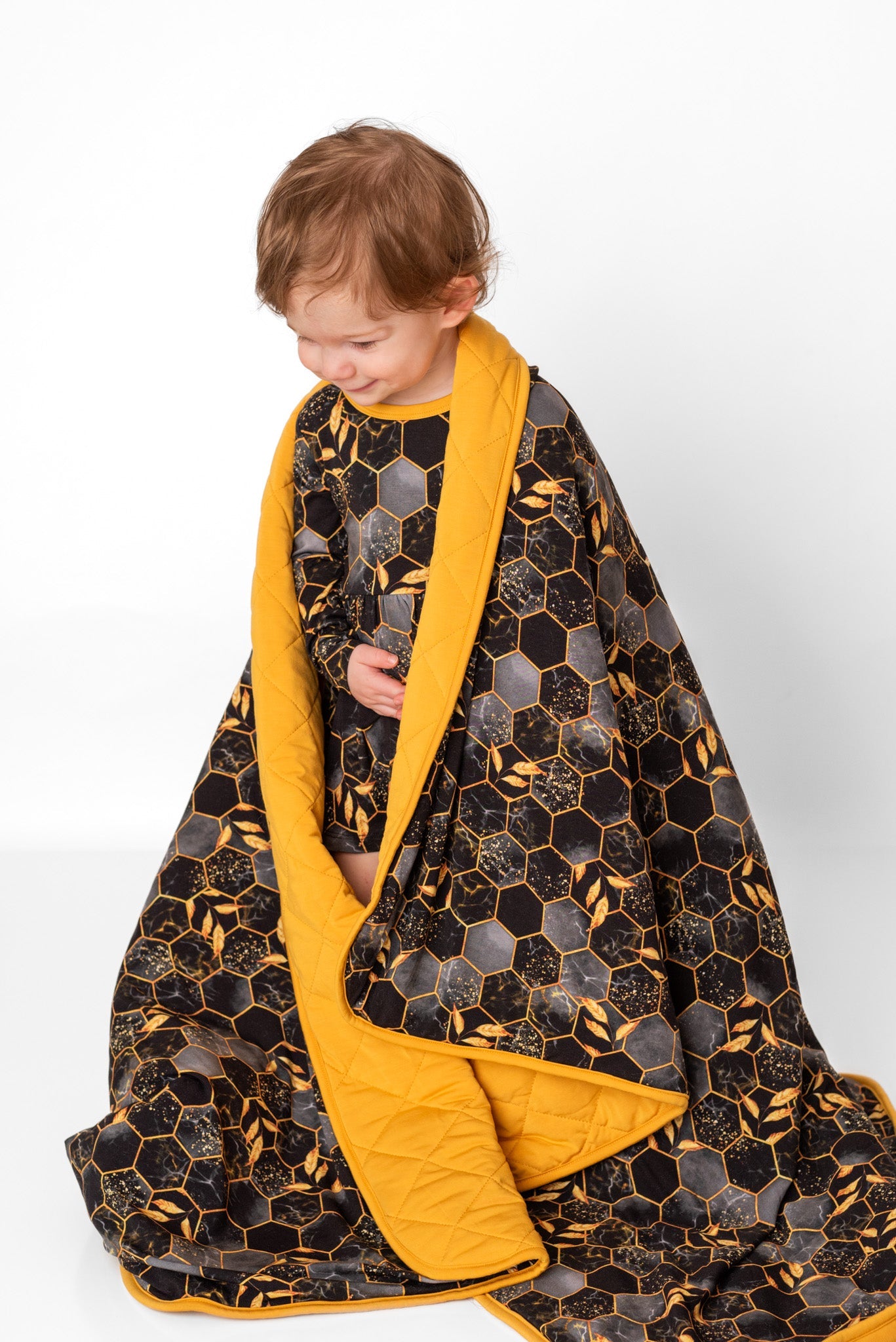 Midnight Honey | Quilted Bamboo Toddler Blanket