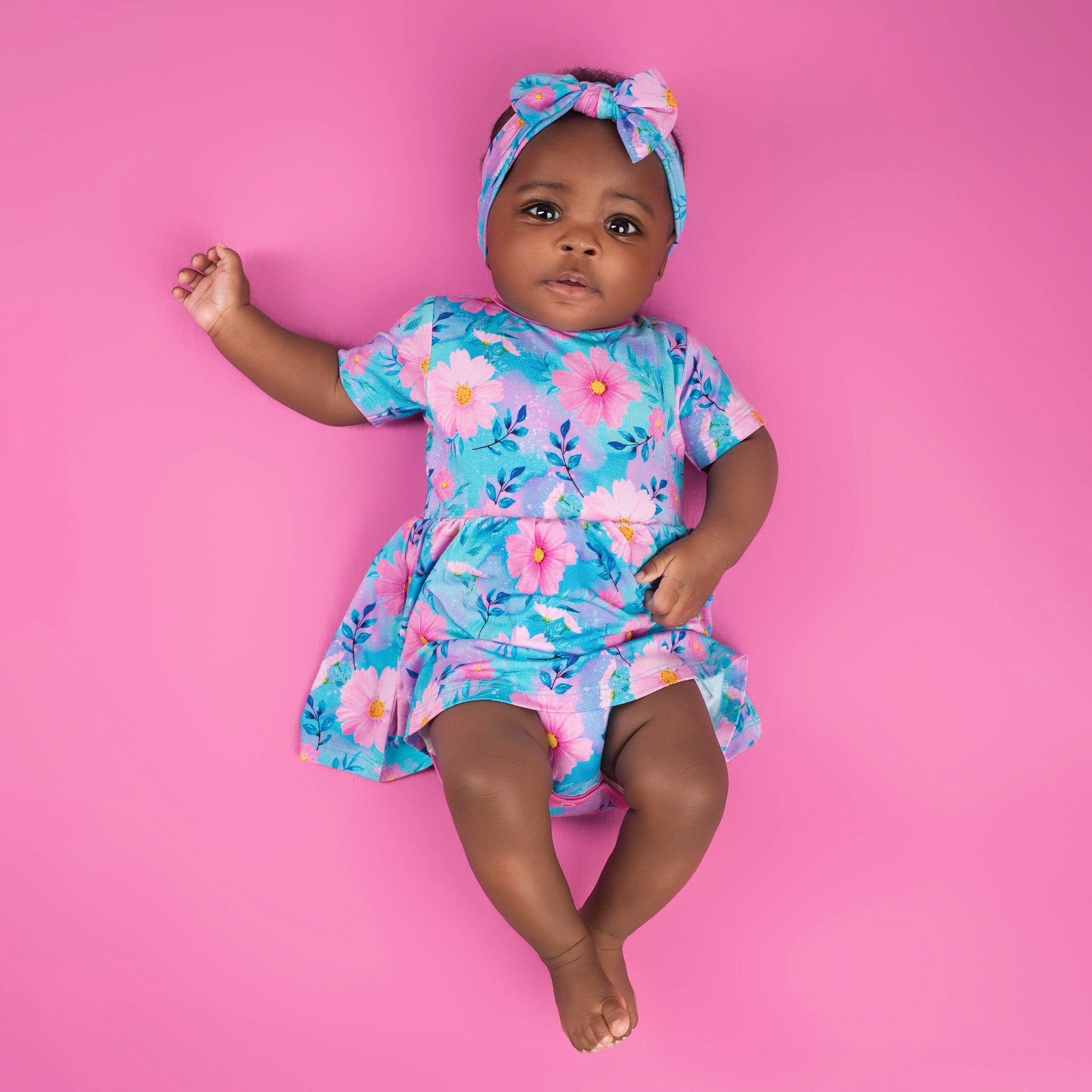 Dreamy Cosmos | Baby & Toddler Bamboo Bodysuit Dress