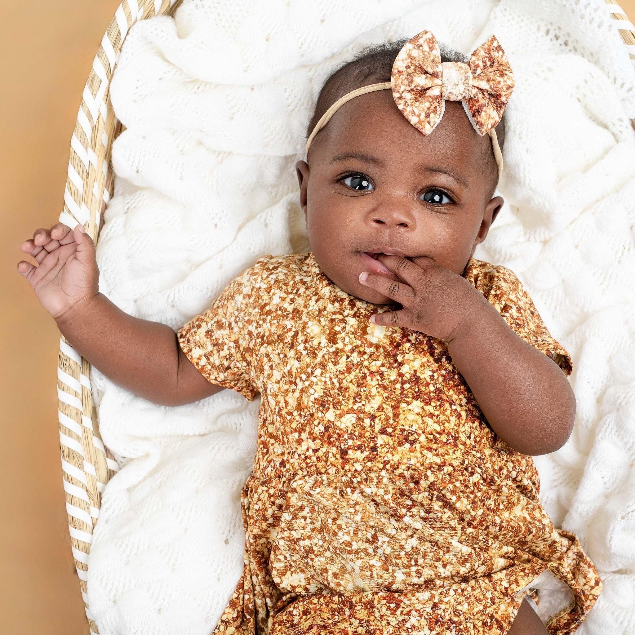 Gold Shimmer | Baby & Toddler Bamboo Bodysuit Dress