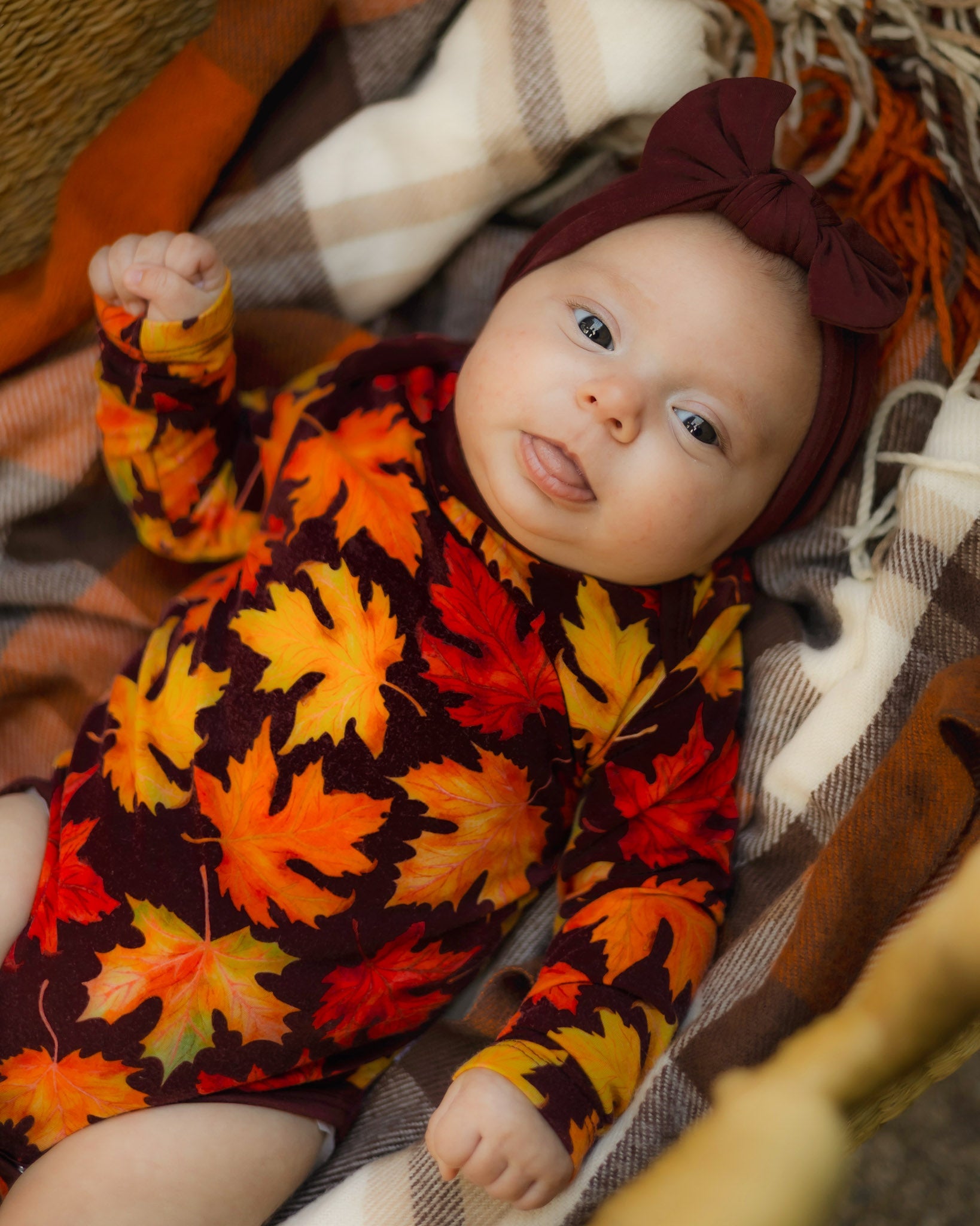Autumn Leaves | Baby & Toddler Bamboo Bodysuit Onesie