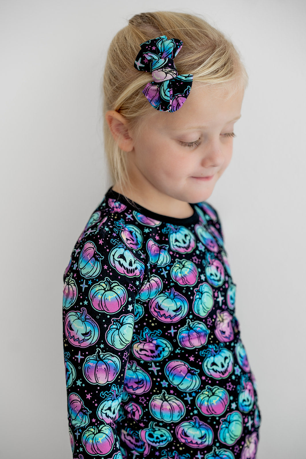 Halloween | Starlight Pumpkins | Toddler Bamboo Clip On Bow *new Style*