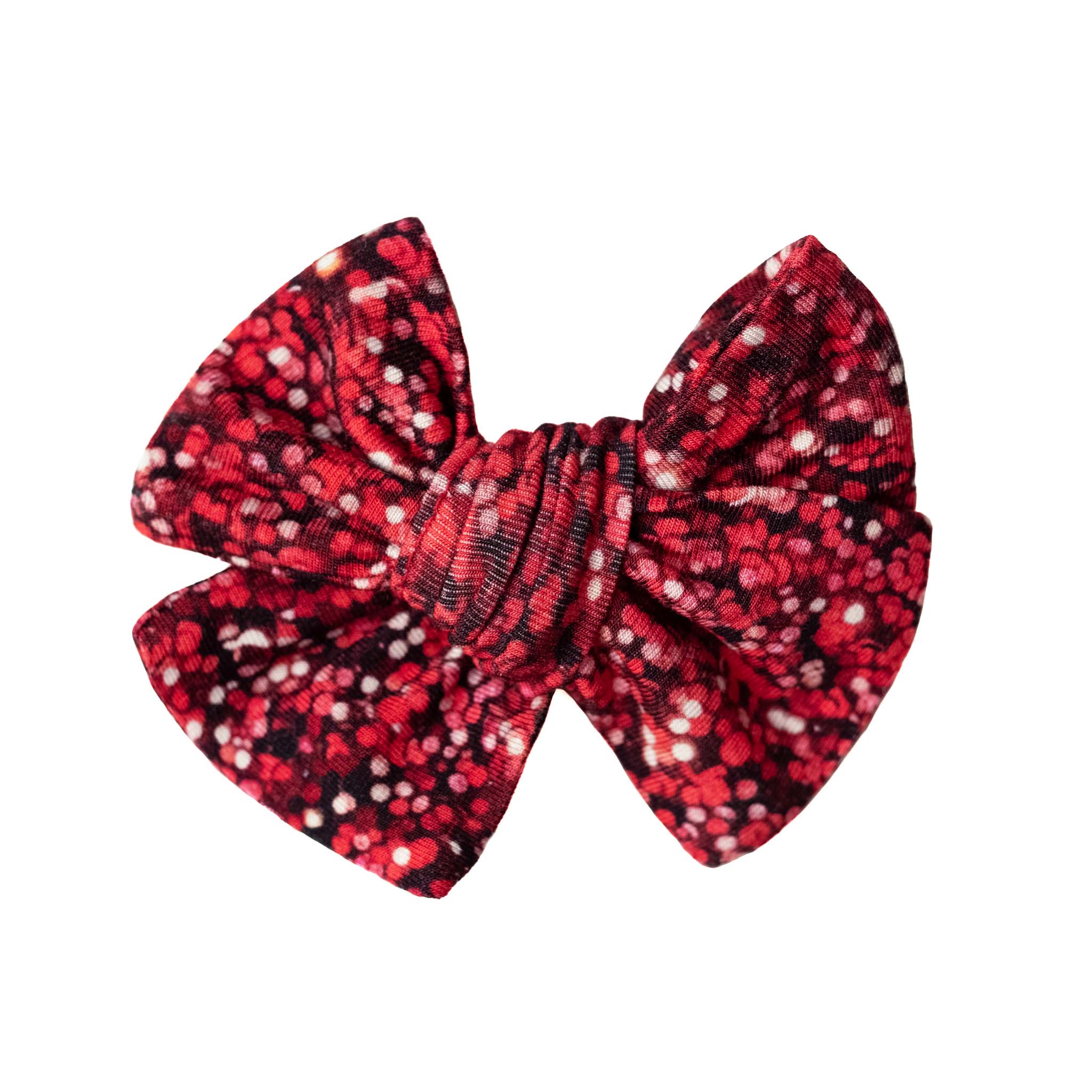 Ruby Shimmer | Toddler Bamboo Clip On Bow