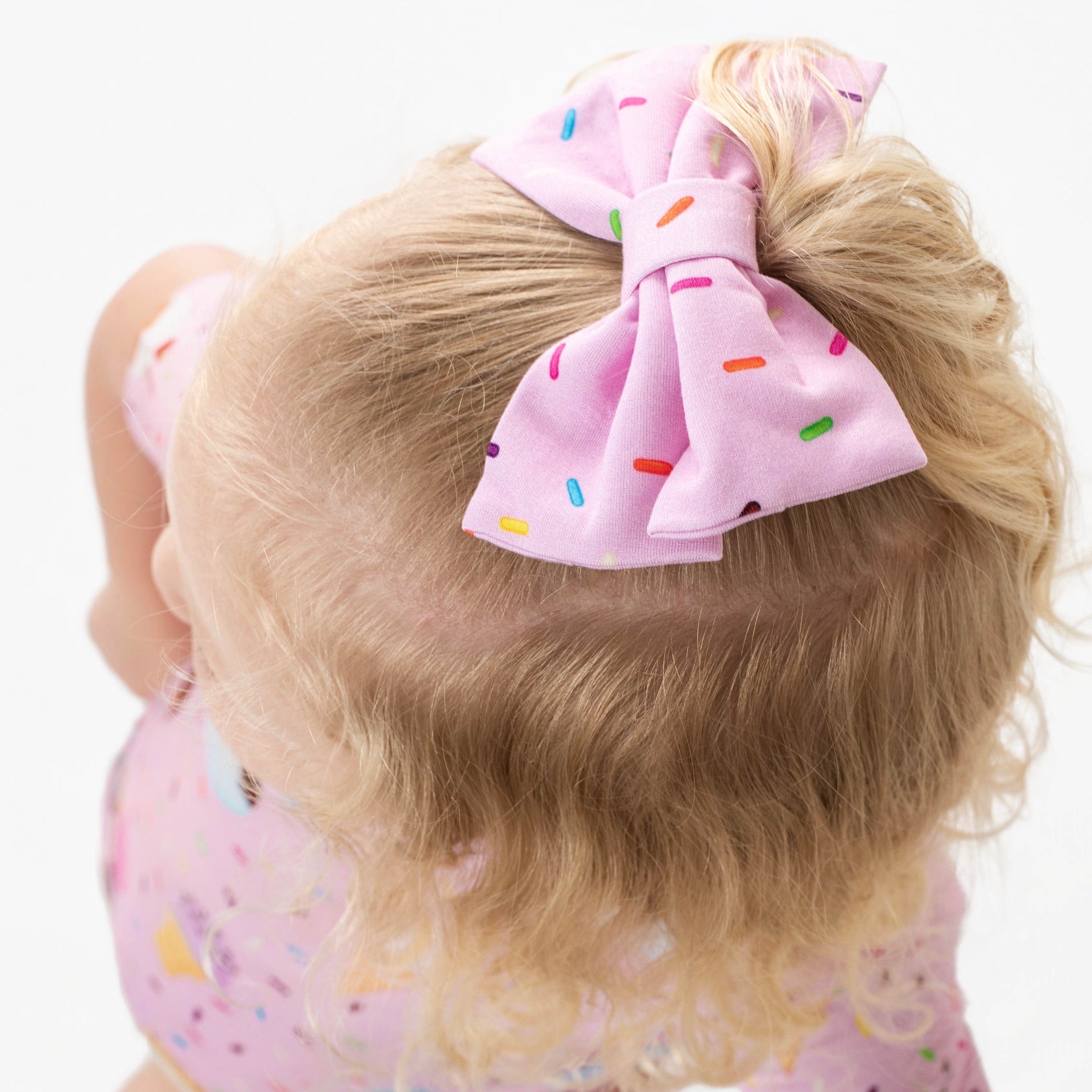 Strawberry Sprinkles | Bamboo Big Clip On Bow