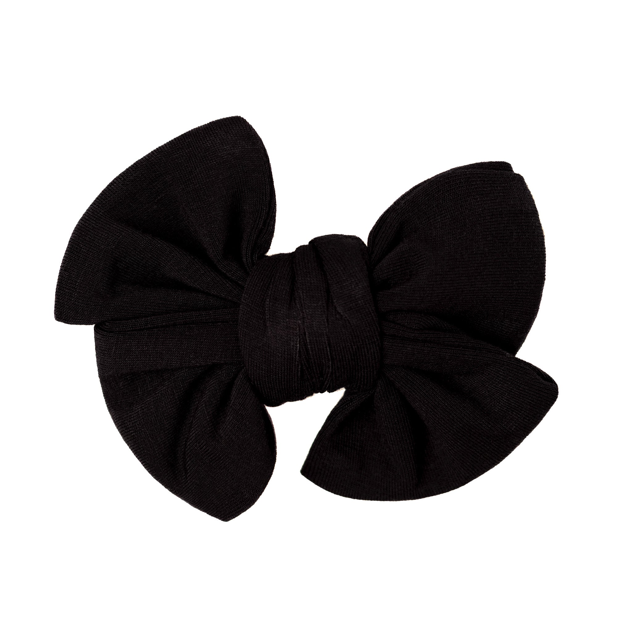 Black | Toddler Bamboo Clip On Bow *new Style*