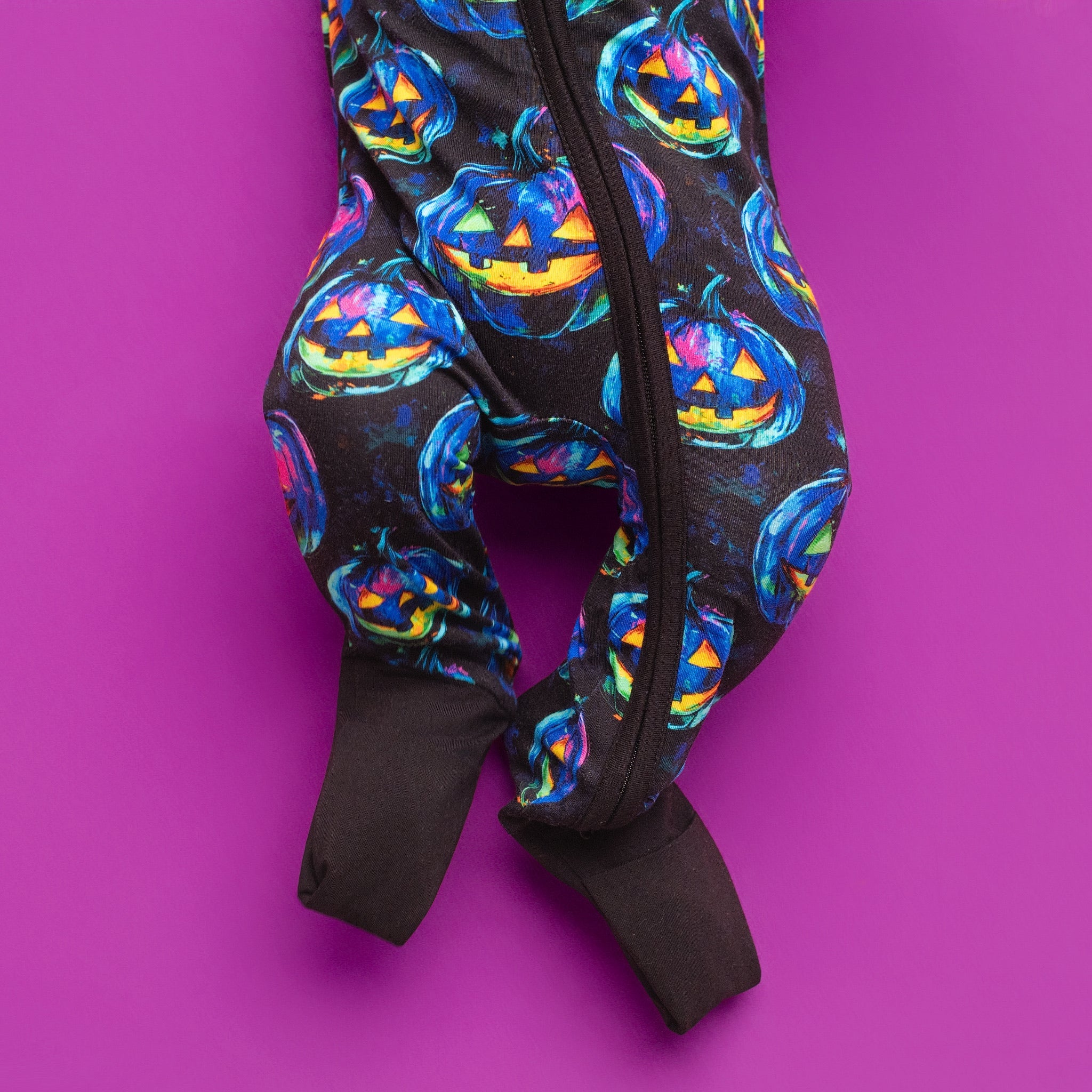 Halloween | Jack-o’-lanterns | Convertible Bamboo Zipper Baby Pajamas